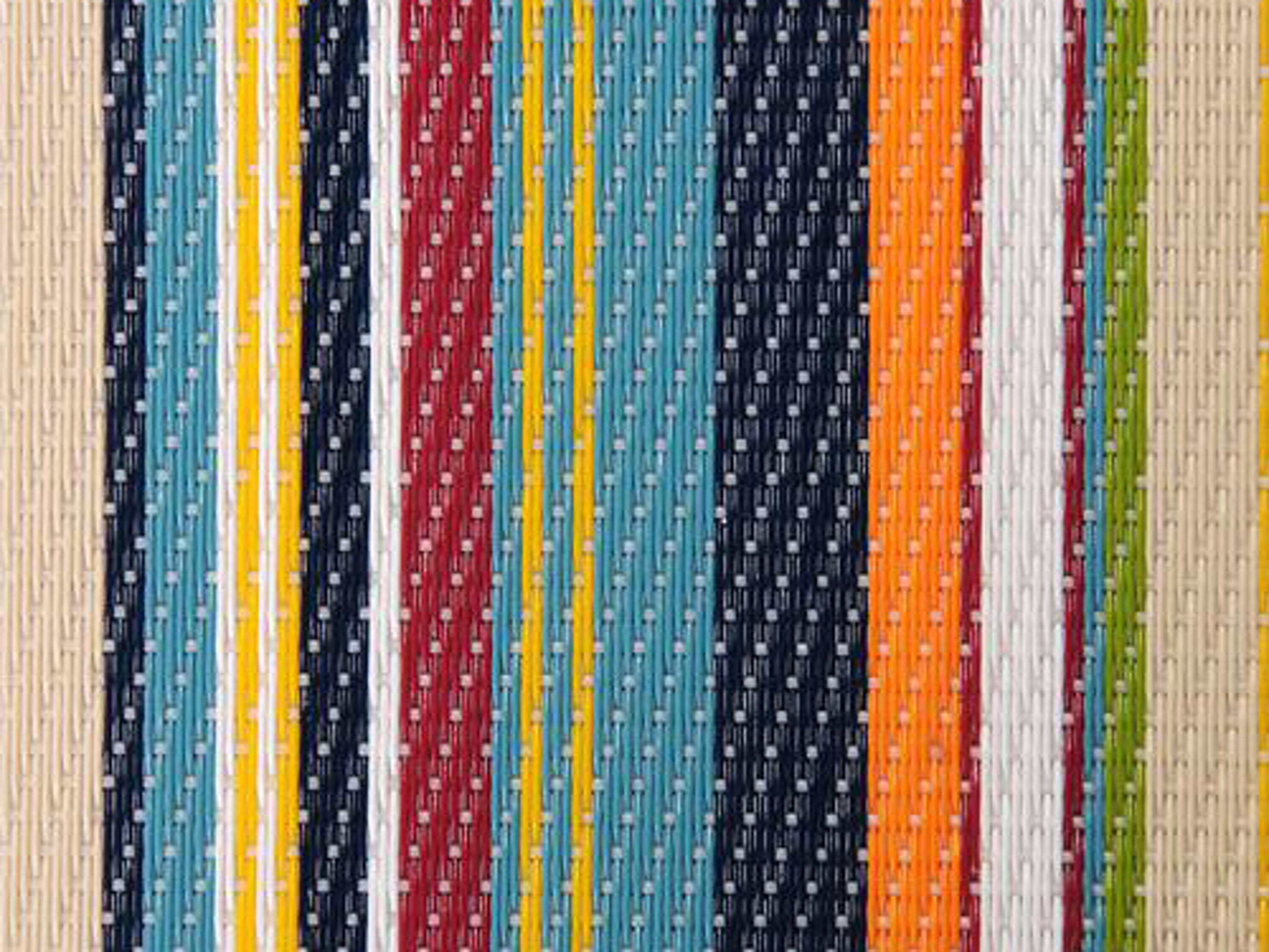 MamaGreen Stripe Quick Ship Aluminum Sling Stackable Outdoor Patio Dining Arm Chair