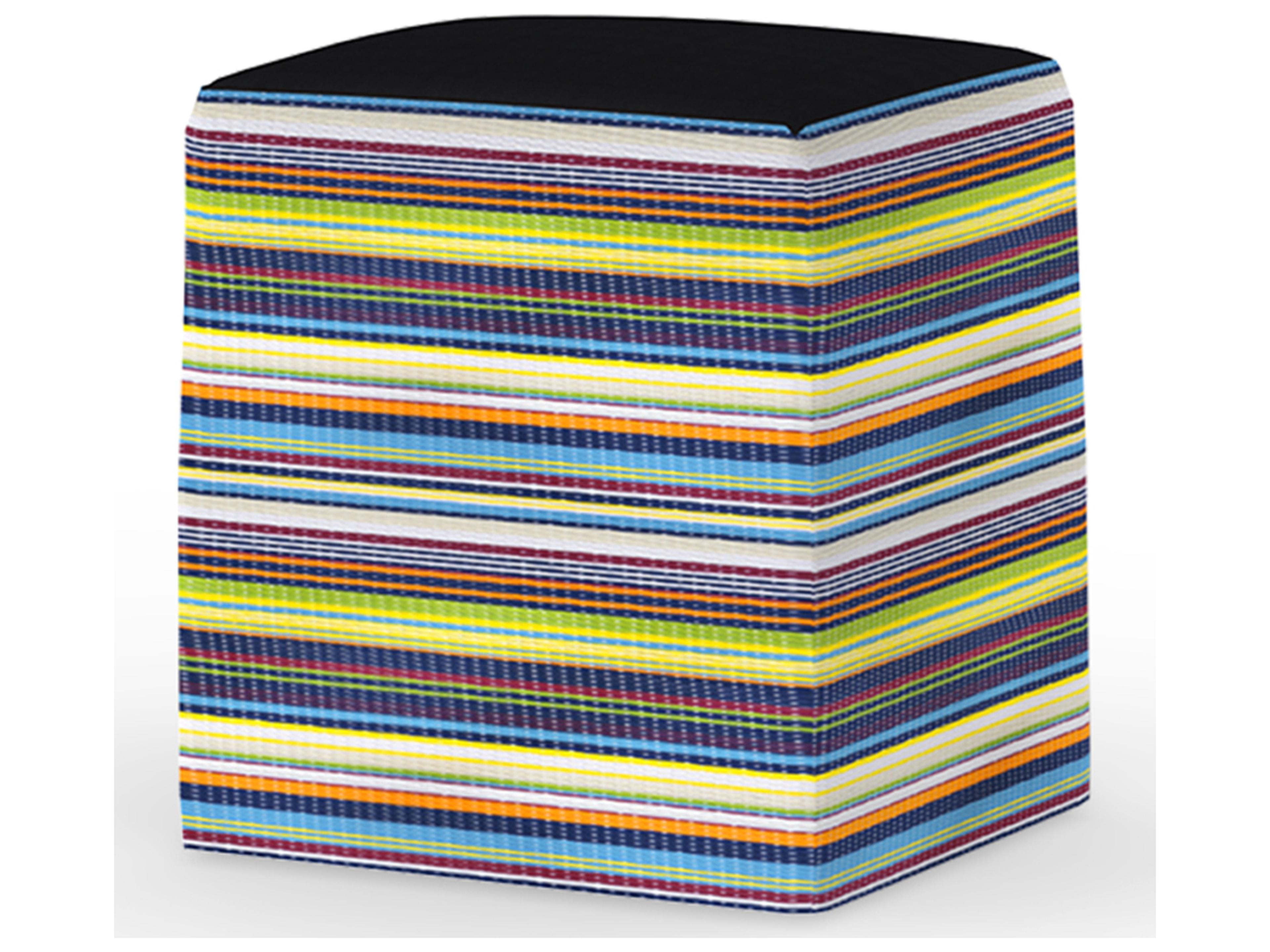 MamaGreen Stripe Fabric Cushion Dining Stool