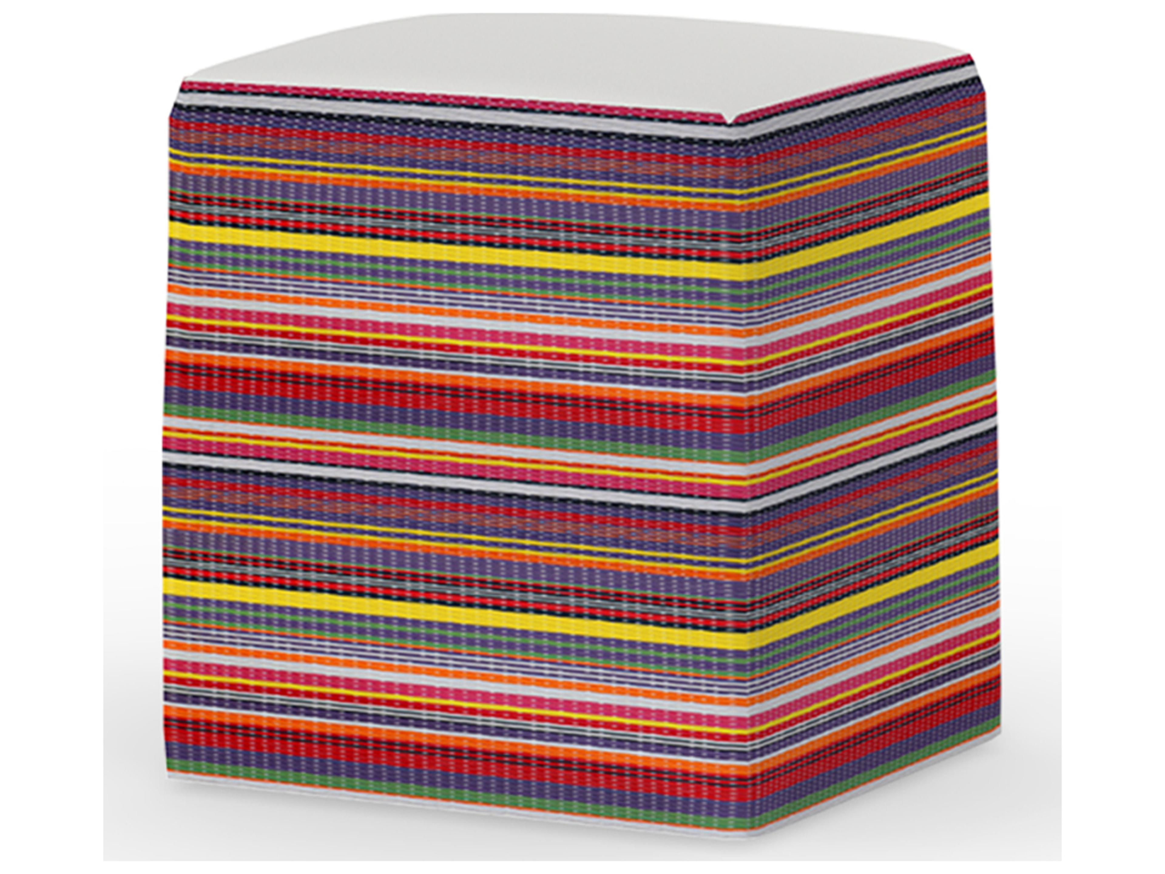 MamaGreen Stripe Fabric Cushion Dining Stool