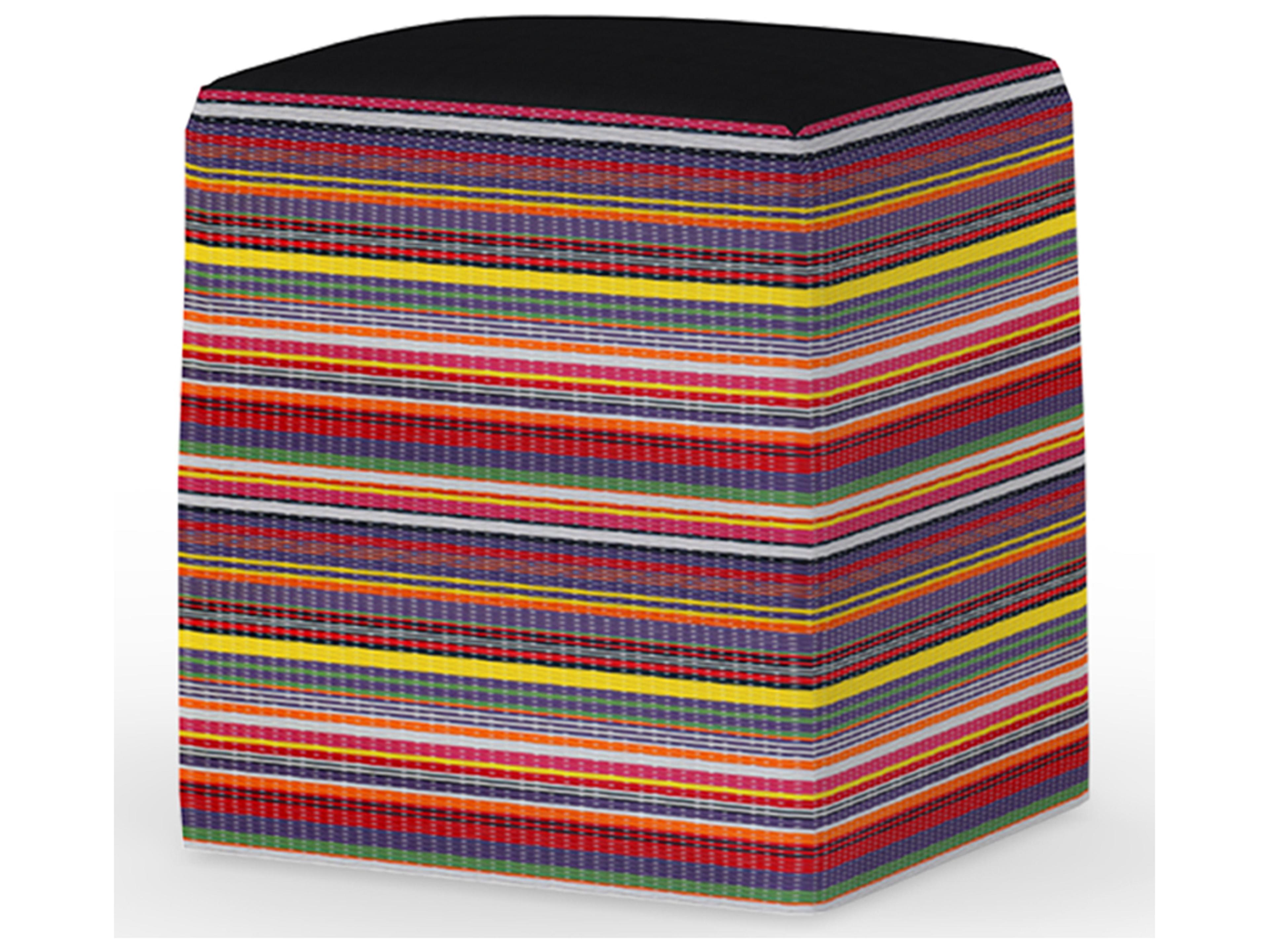 MamaGreen Stripe Fabric Cushion Dining Stool