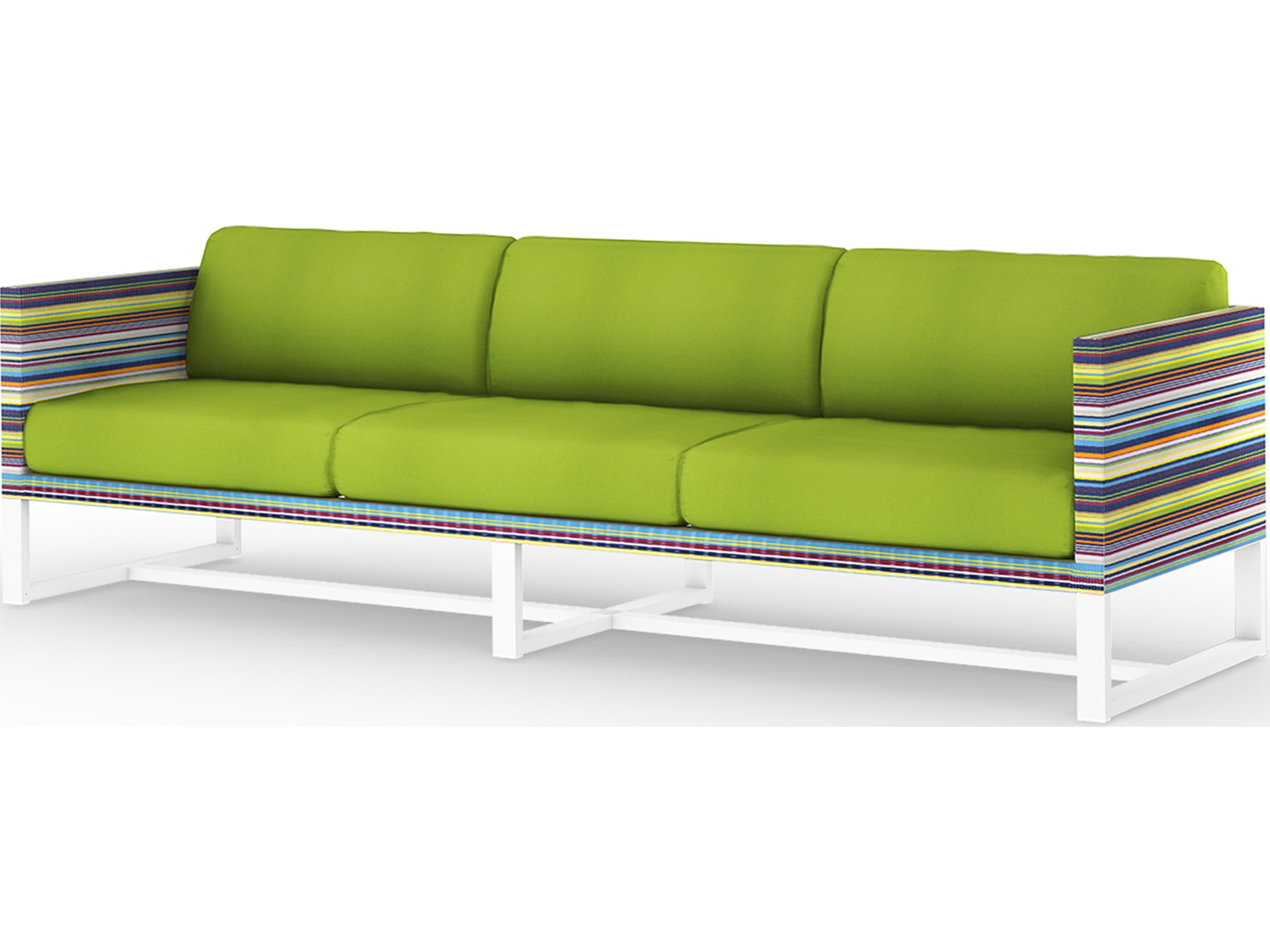 MamaGreen Stripe Aluminum Cushion Outdoor Patio Sofa