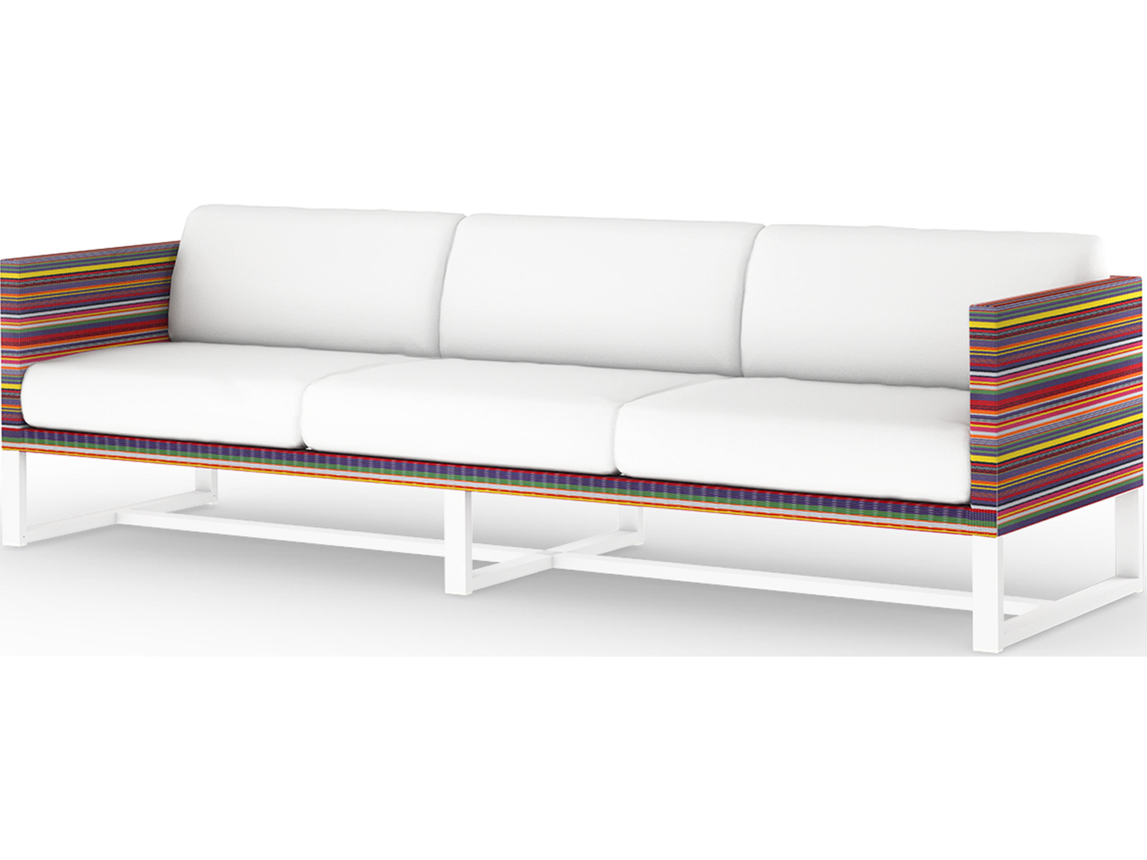MamaGreen Stripe Aluminum Cushion Outdoor Patio Sofa