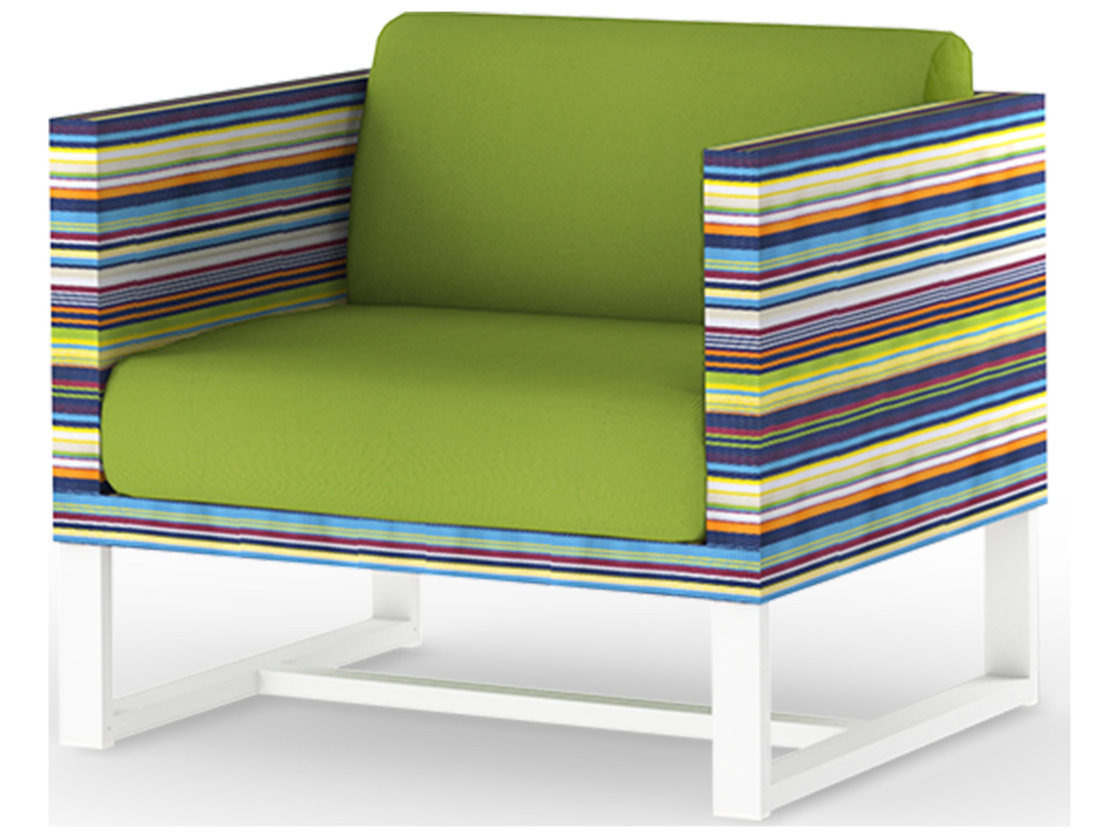 MamaGreen Stripe Aluminum Cushion Patio Lounge Chair