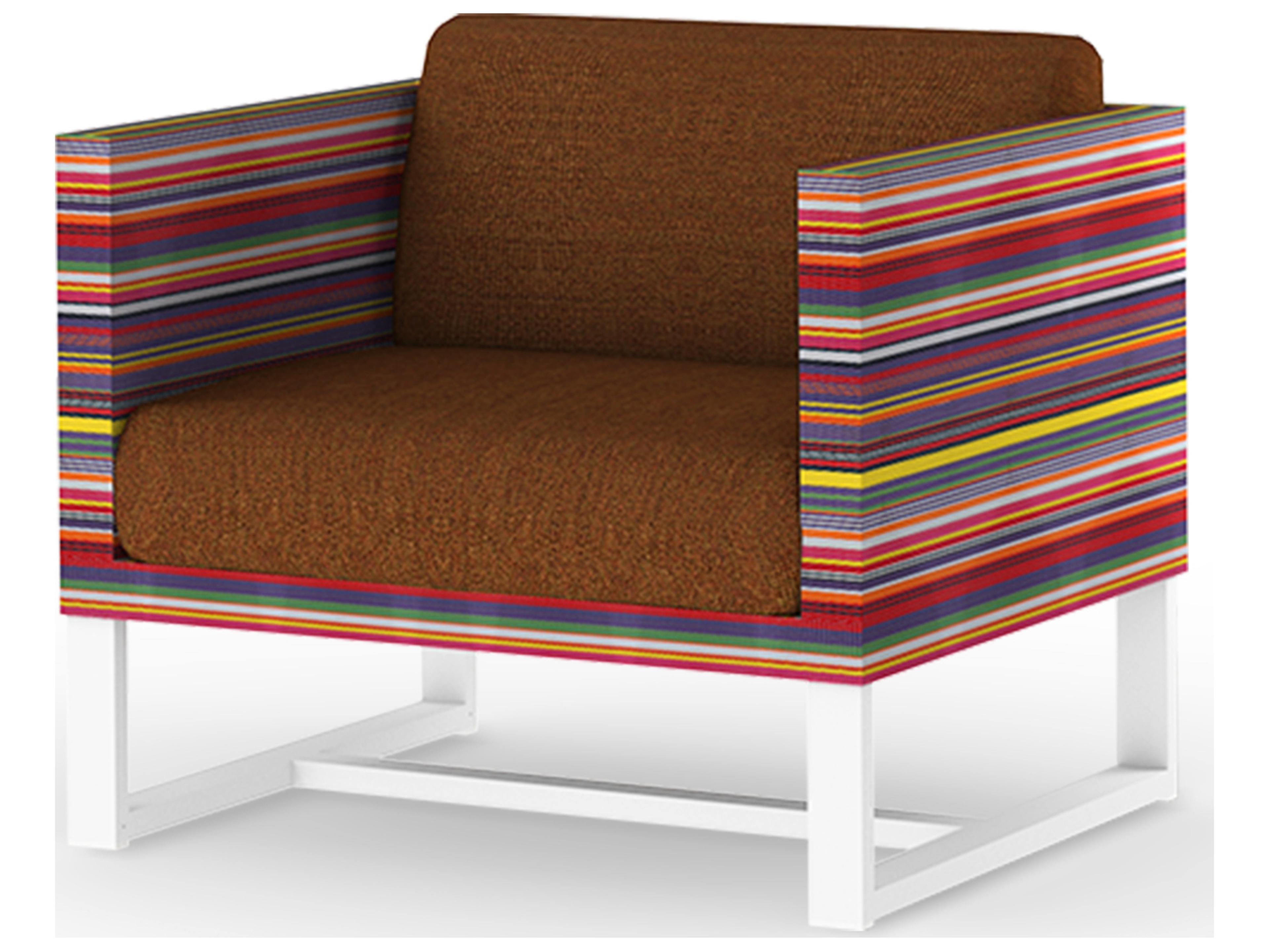 MamaGreen Stripe Aluminum Cushion Patio Lounge Chair