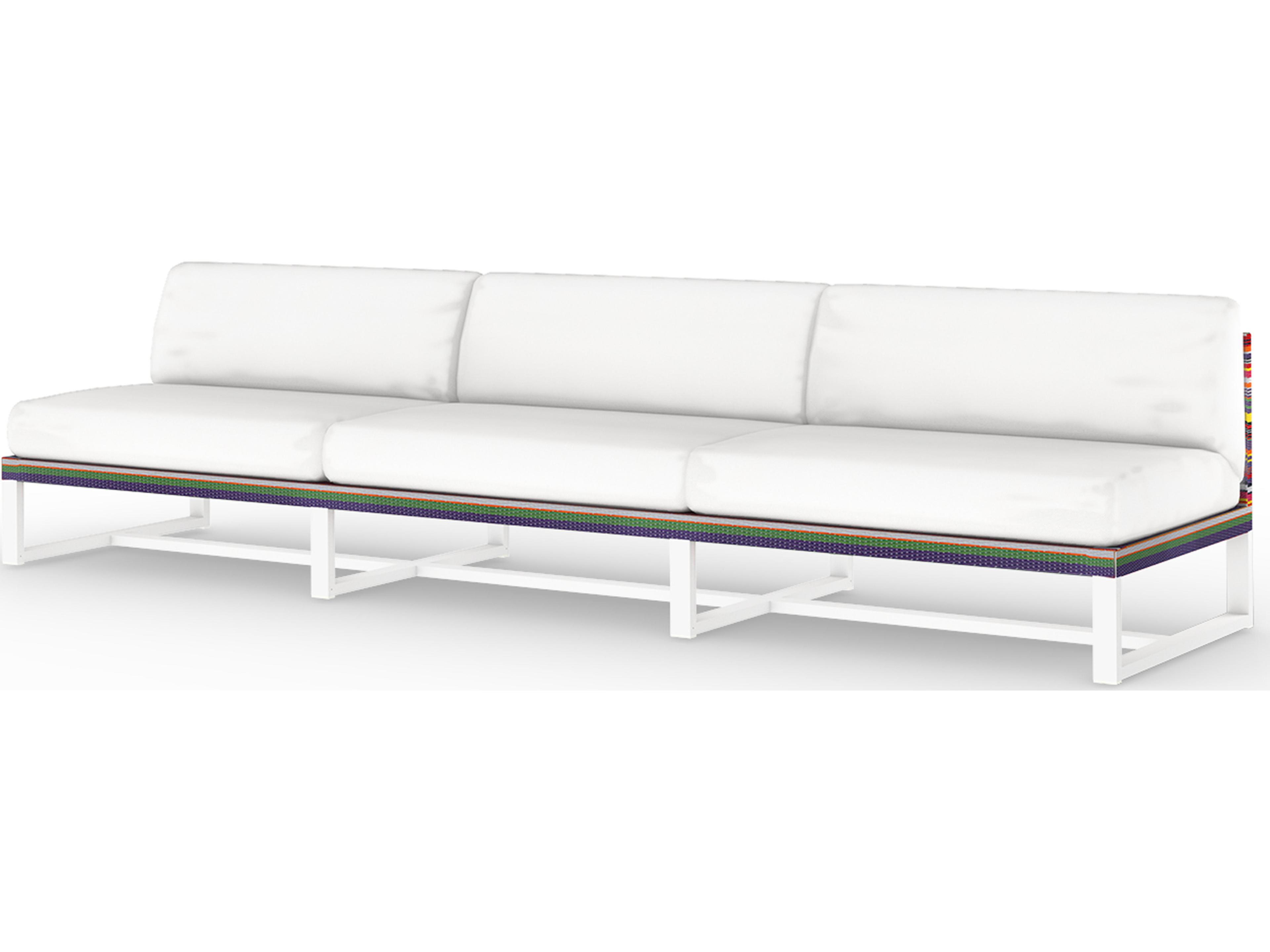 MamaGreen Stripe Aluminum Cushion Patio Sofa