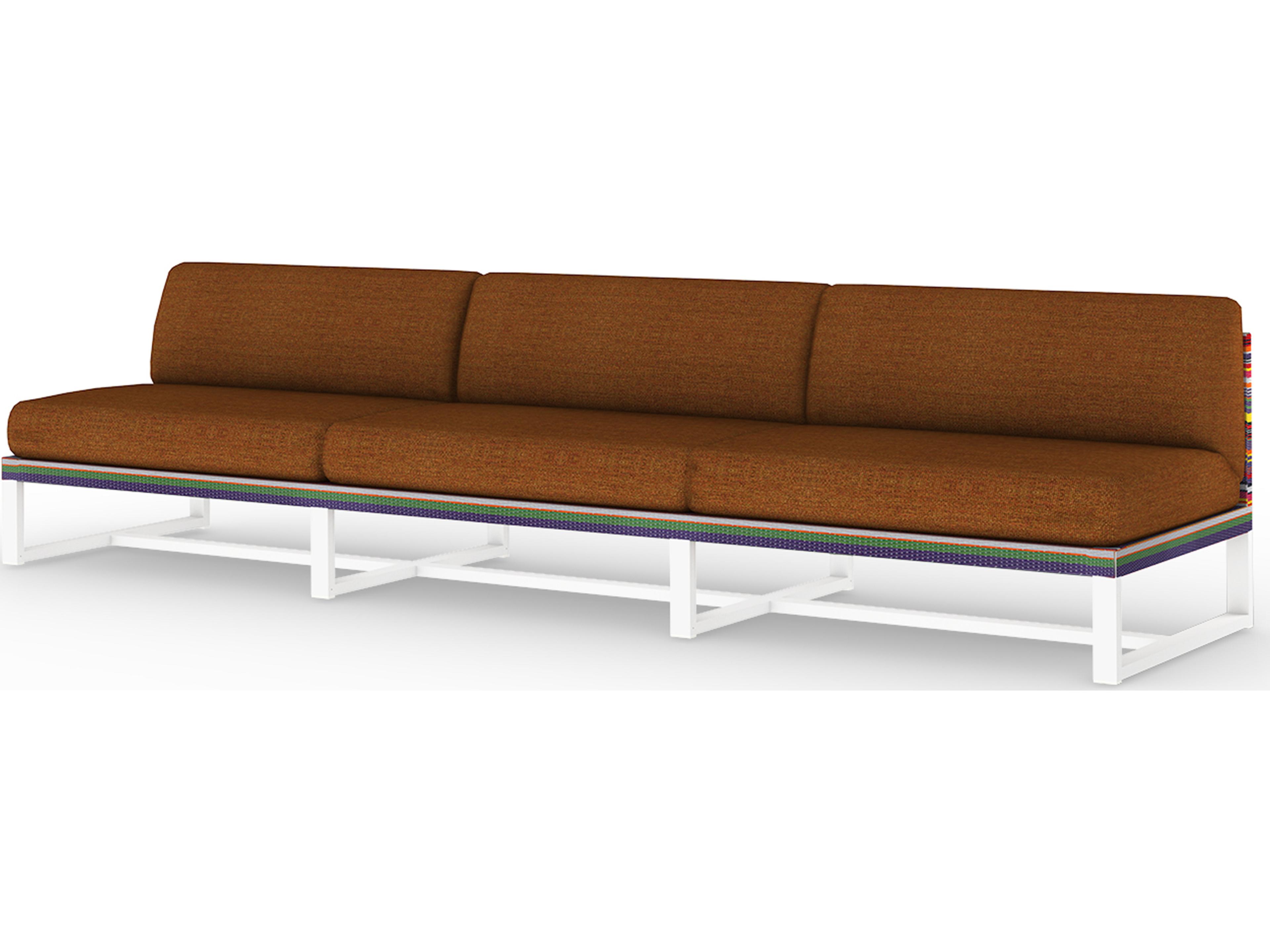 MamaGreen Stripe Aluminum Cushion Patio Sofa