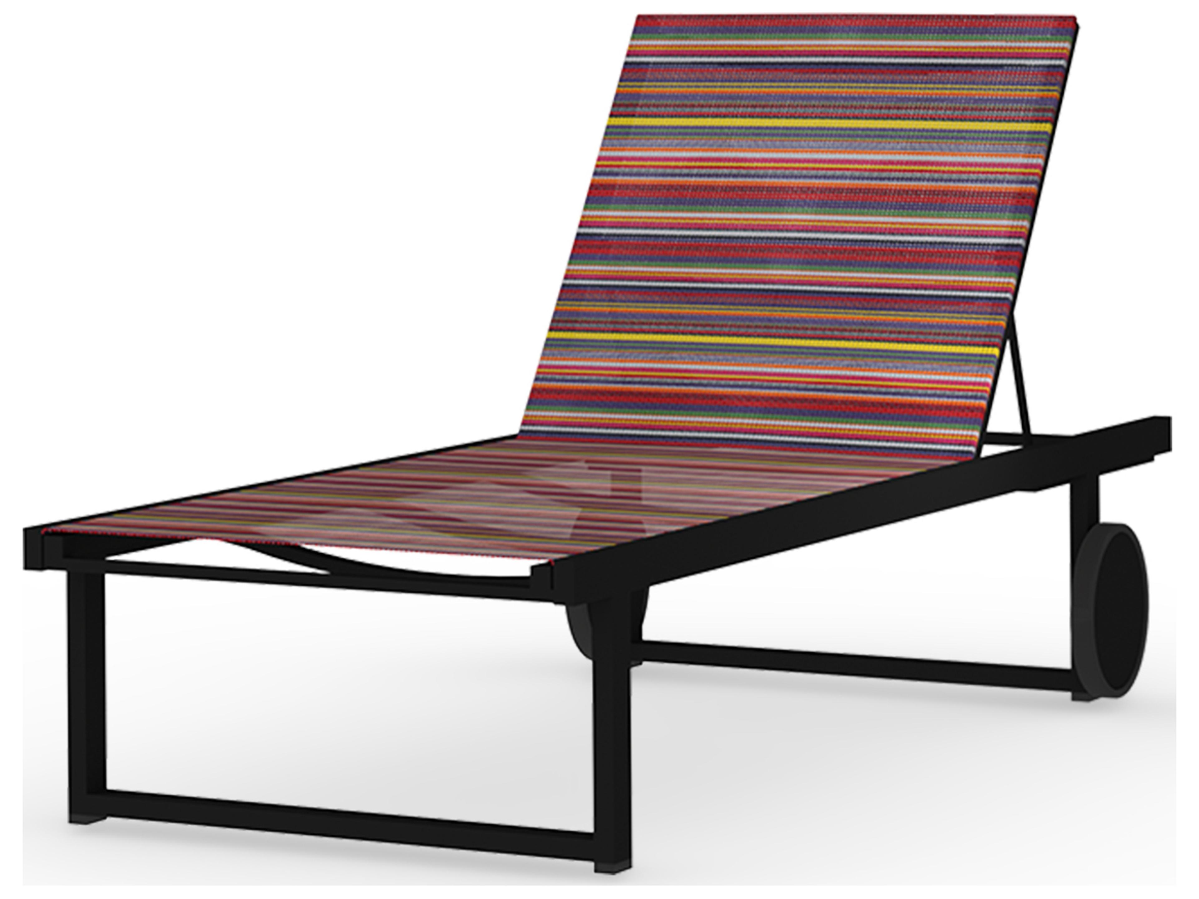 MamaGreen Stripe Aluminum Sling Outdoor Patio Chaise Lounge