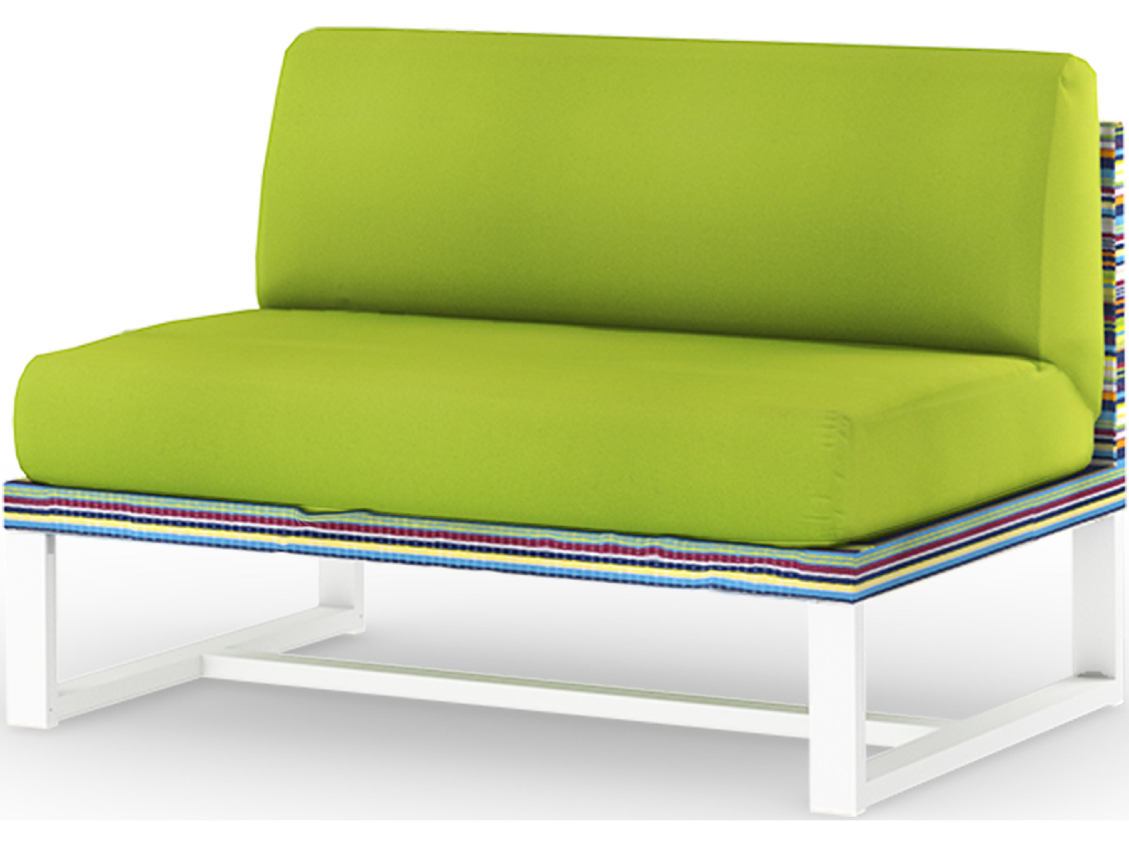 MamaGreen Stripe Aluminum Cushion Modular Patio Lounge Chair