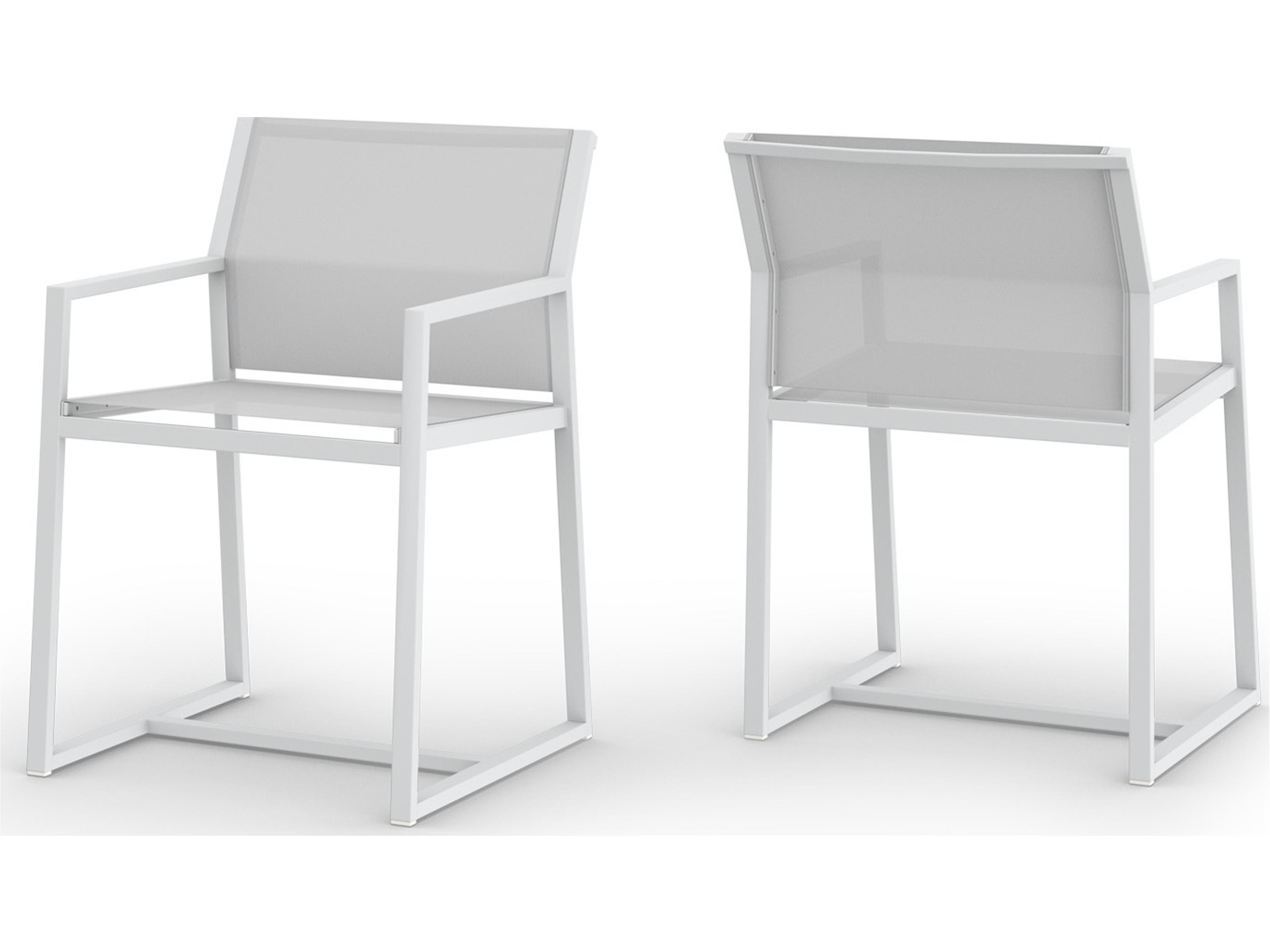 MamaGreen Allux Aluminum Sling Outdoor Dining Arm Chair