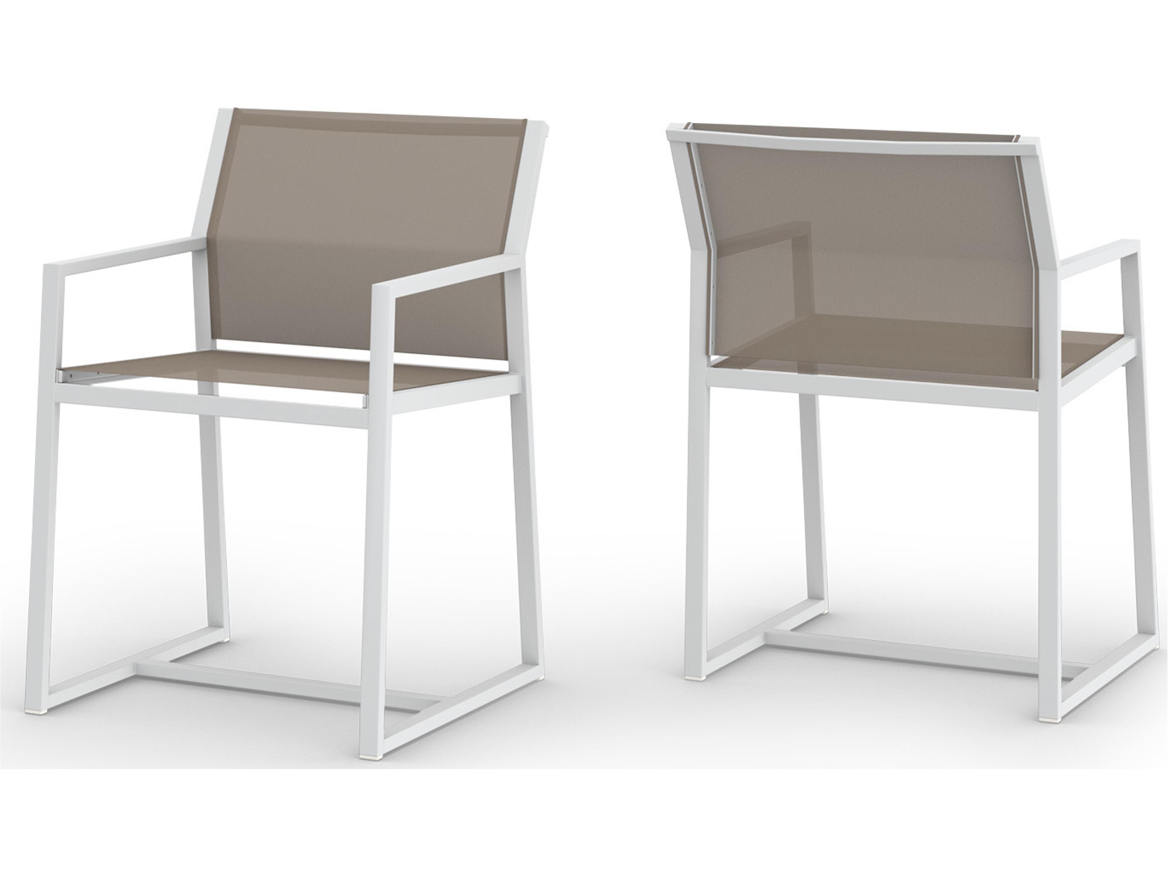 MamaGreen Allux Aluminum Sling Outdoor Dining Arm Chair