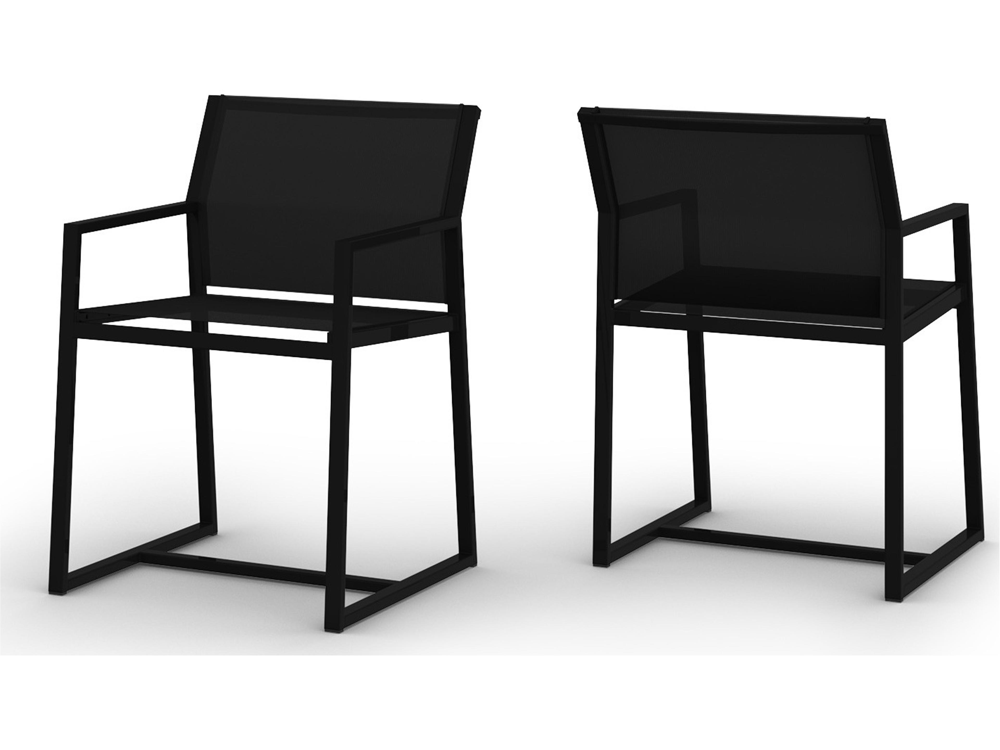 MamaGreen Allux Aluminum Sling Outdoor Dining Arm Chair