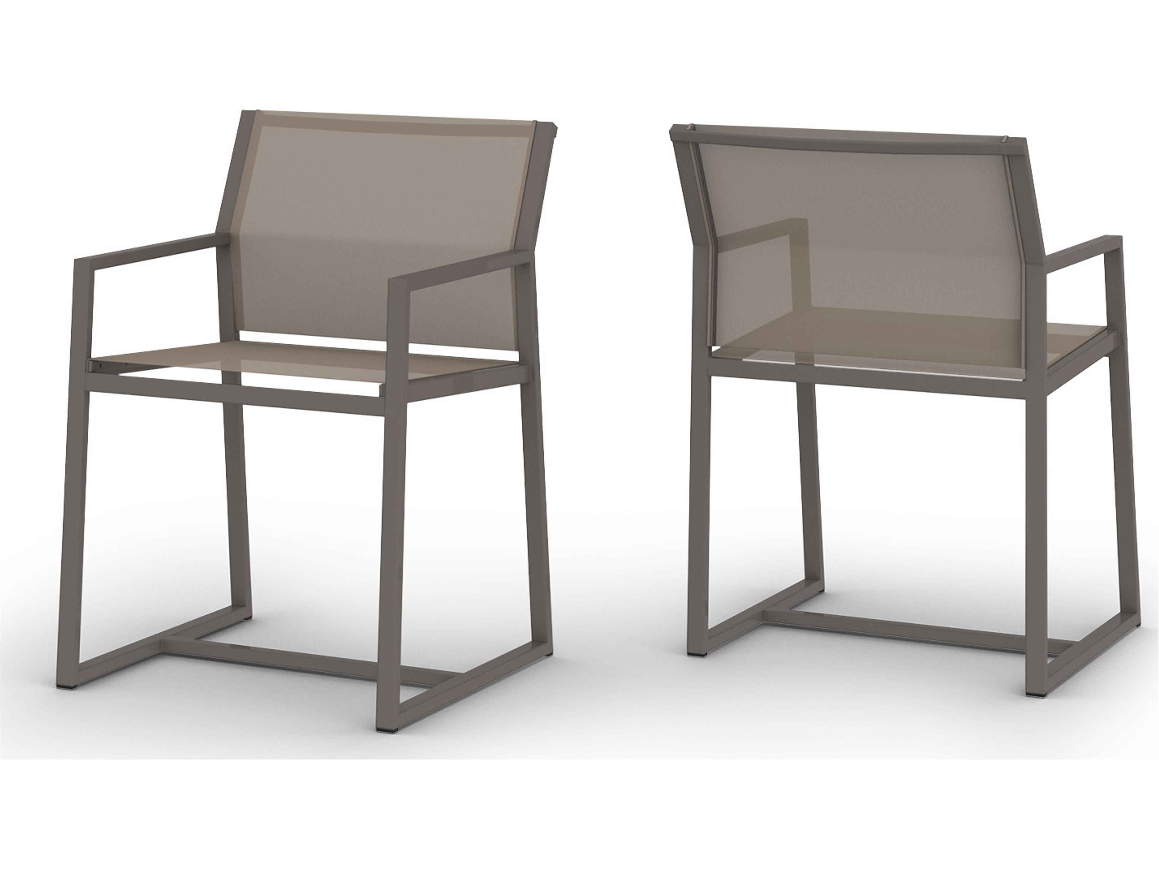 MamaGreen Allux Aluminum Sling Outdoor Dining Arm Chair