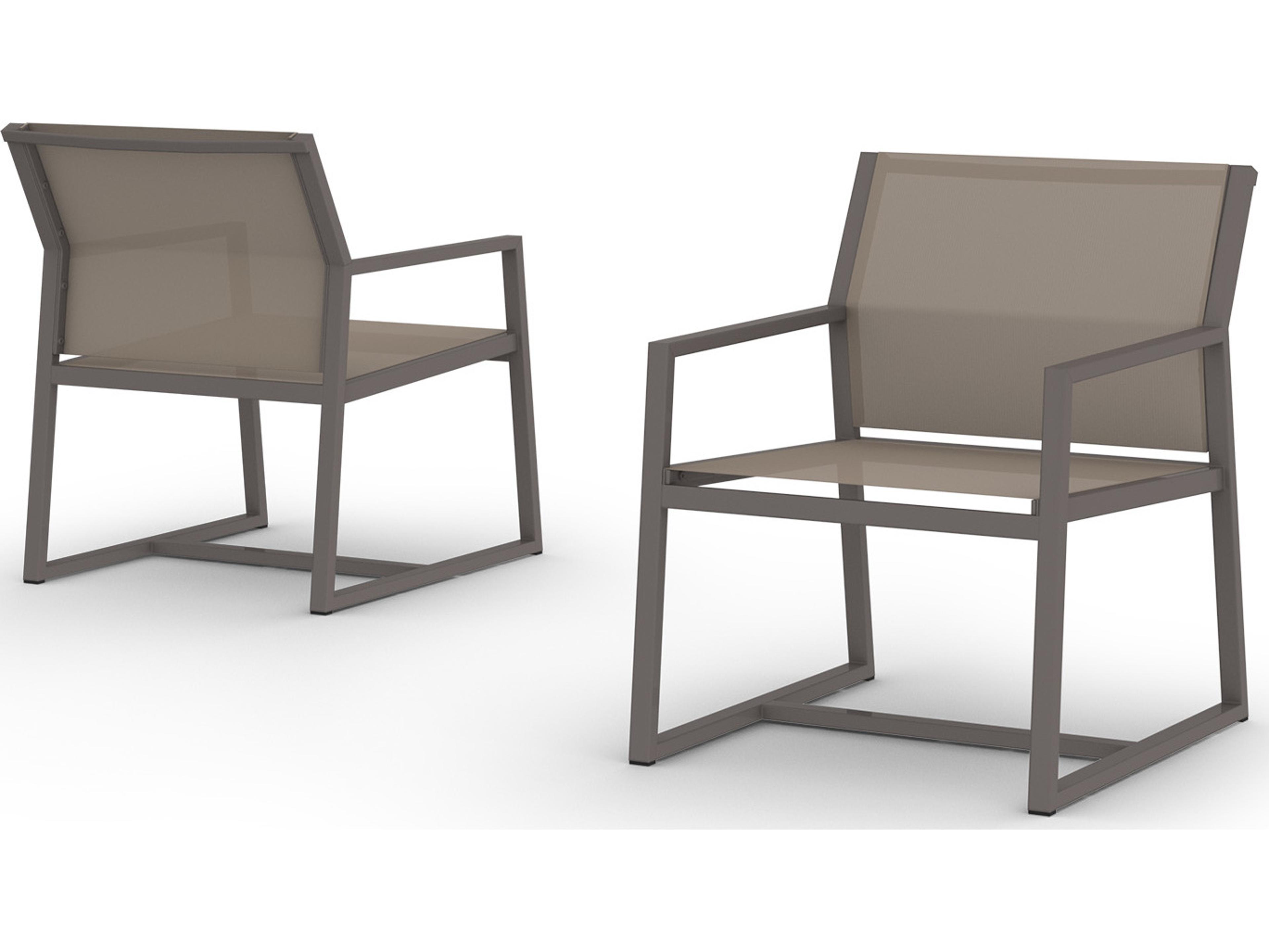 MamaGreen Allux Sling Aluminum Outdoor Patio Dining Arm Chair