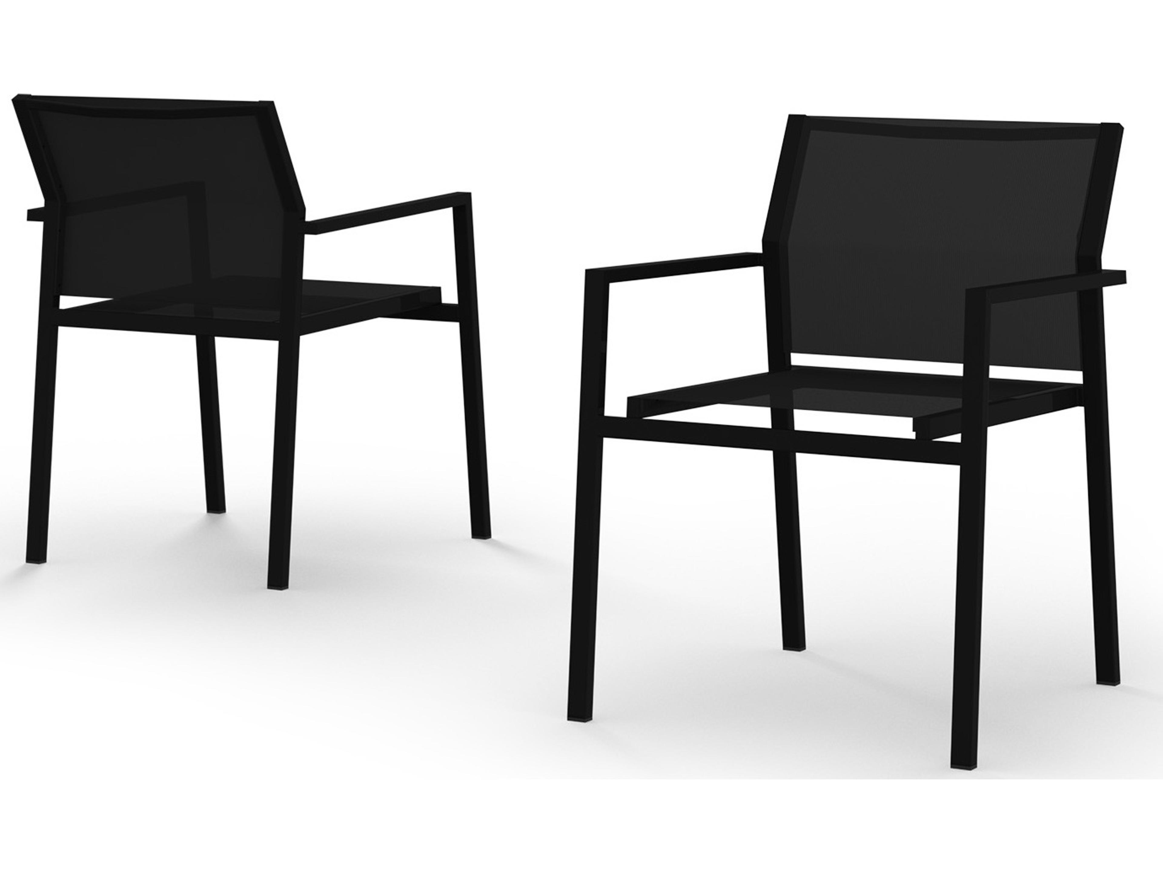 MamaGreen Allux Aluminum Sling Stackable Patio Dining Arm Chair