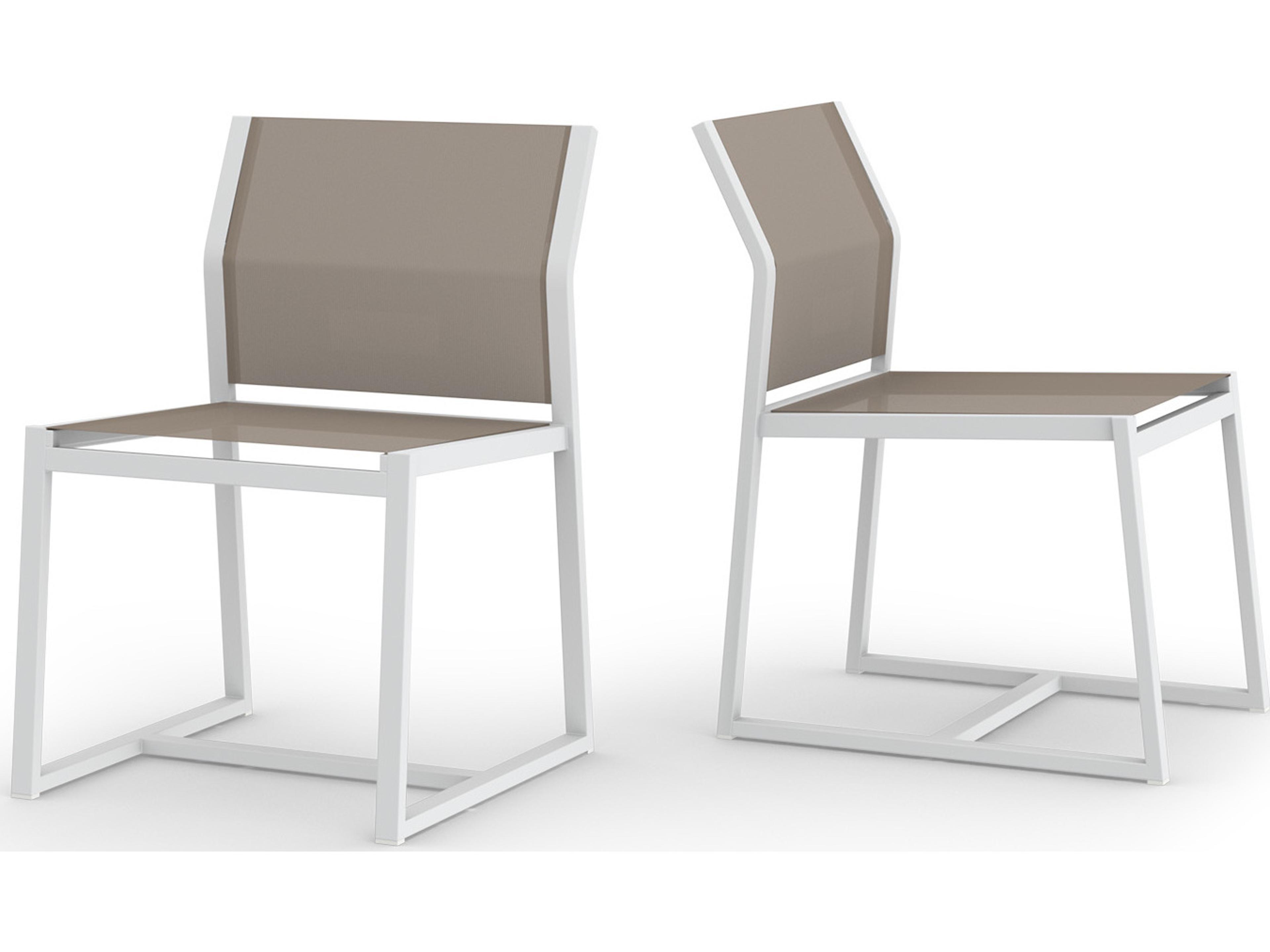 MamaGreen Allux Sling Aluminum Carver Outdoor Dining Side Chair