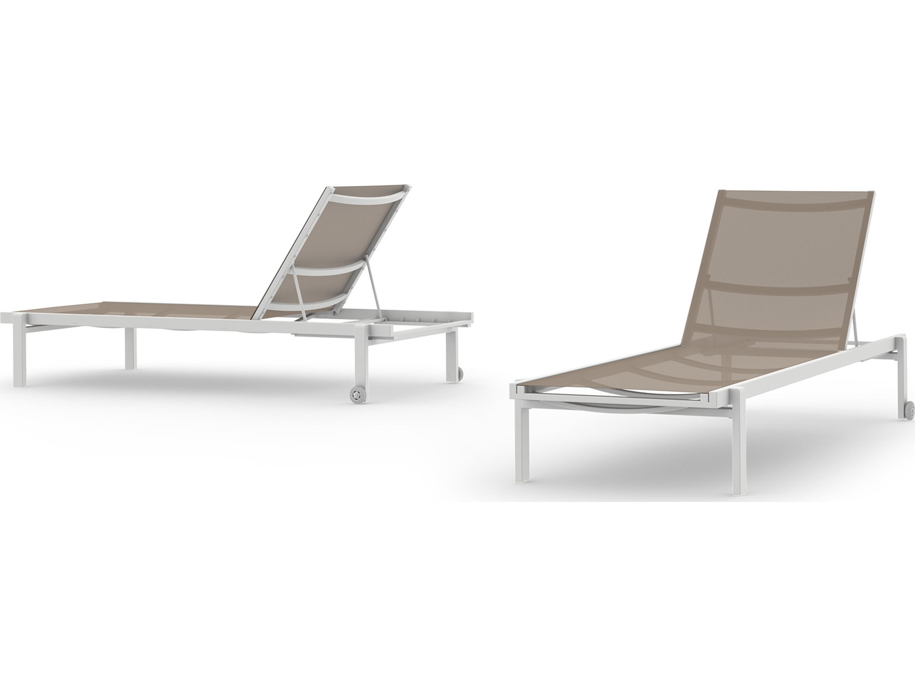 MamaGreen Allux Aluminum Sling Stackable Outdoor Chaise Lounge