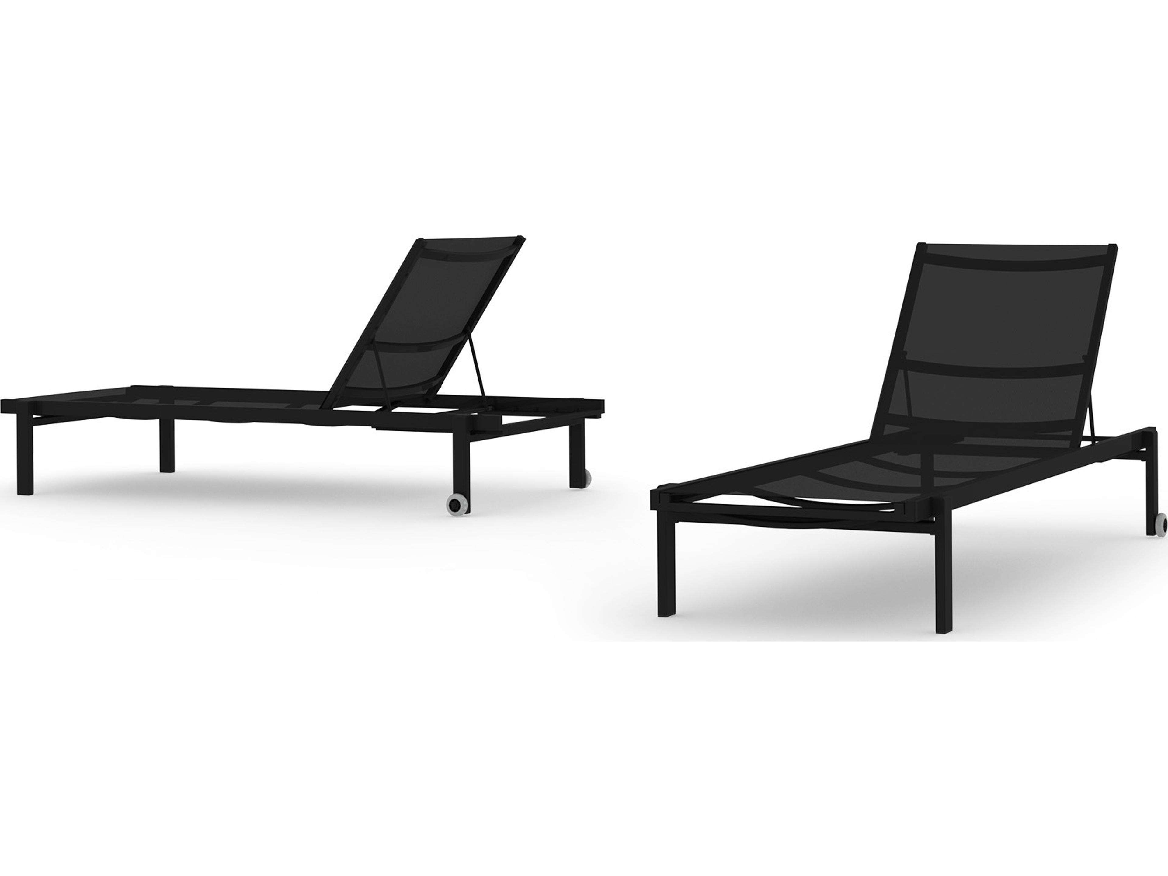 MamaGreen Allux Aluminum Sling Stackable Outdoor Chaise Lounge