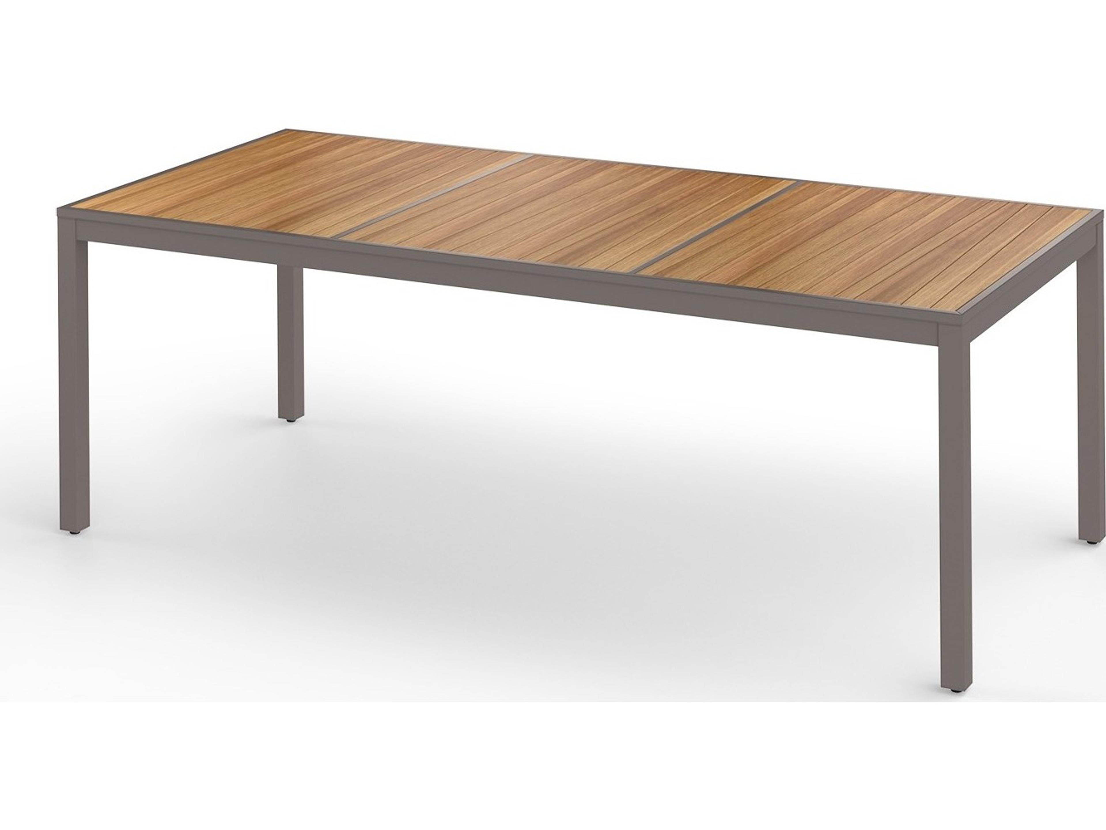 MamaGreen Allux Aluminum Rectangular Abstract Slats Top Outdoor Patio Dining Table