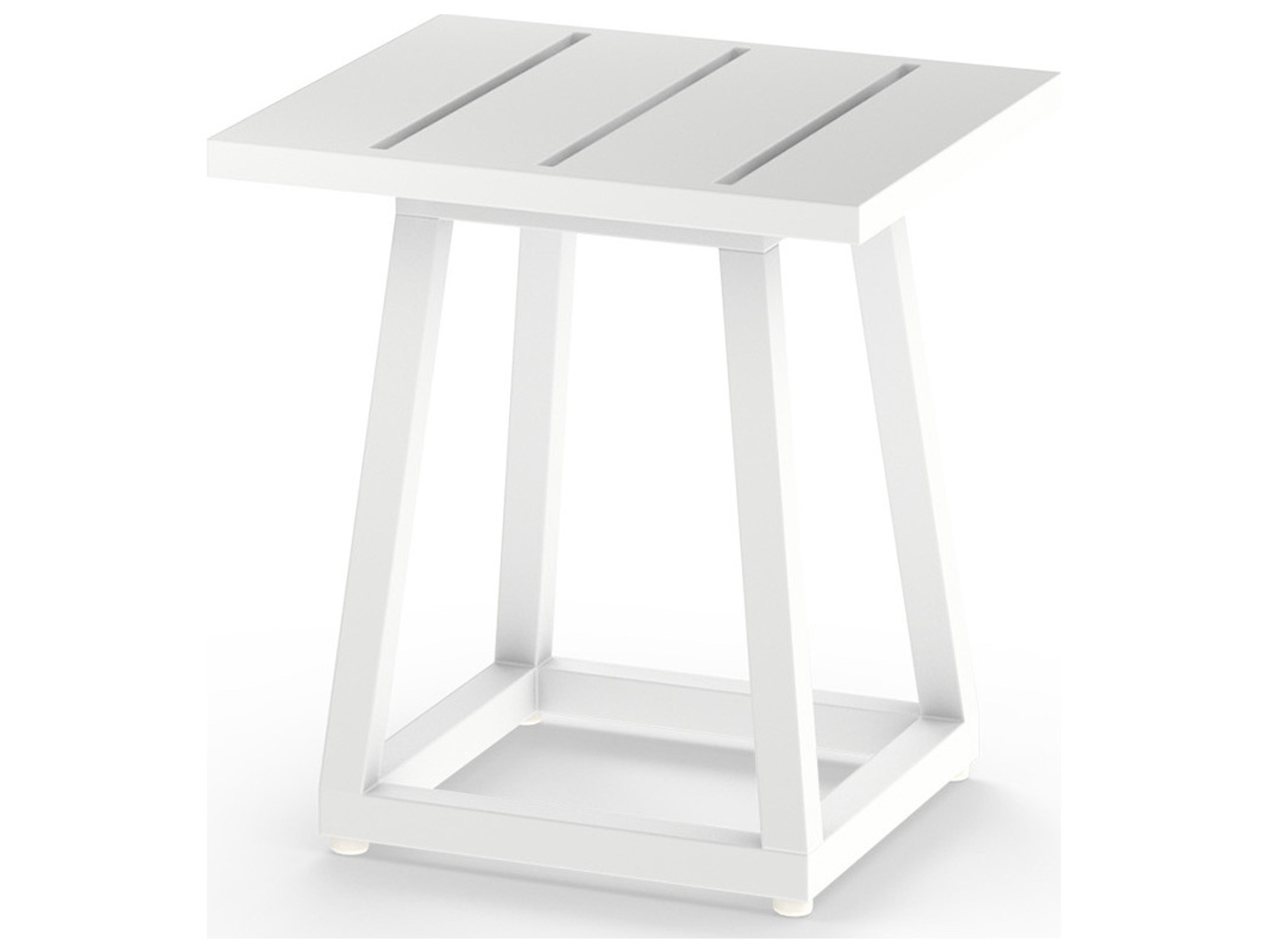 MamaGreen Allux Aluminum Square Small Outdoor End Table