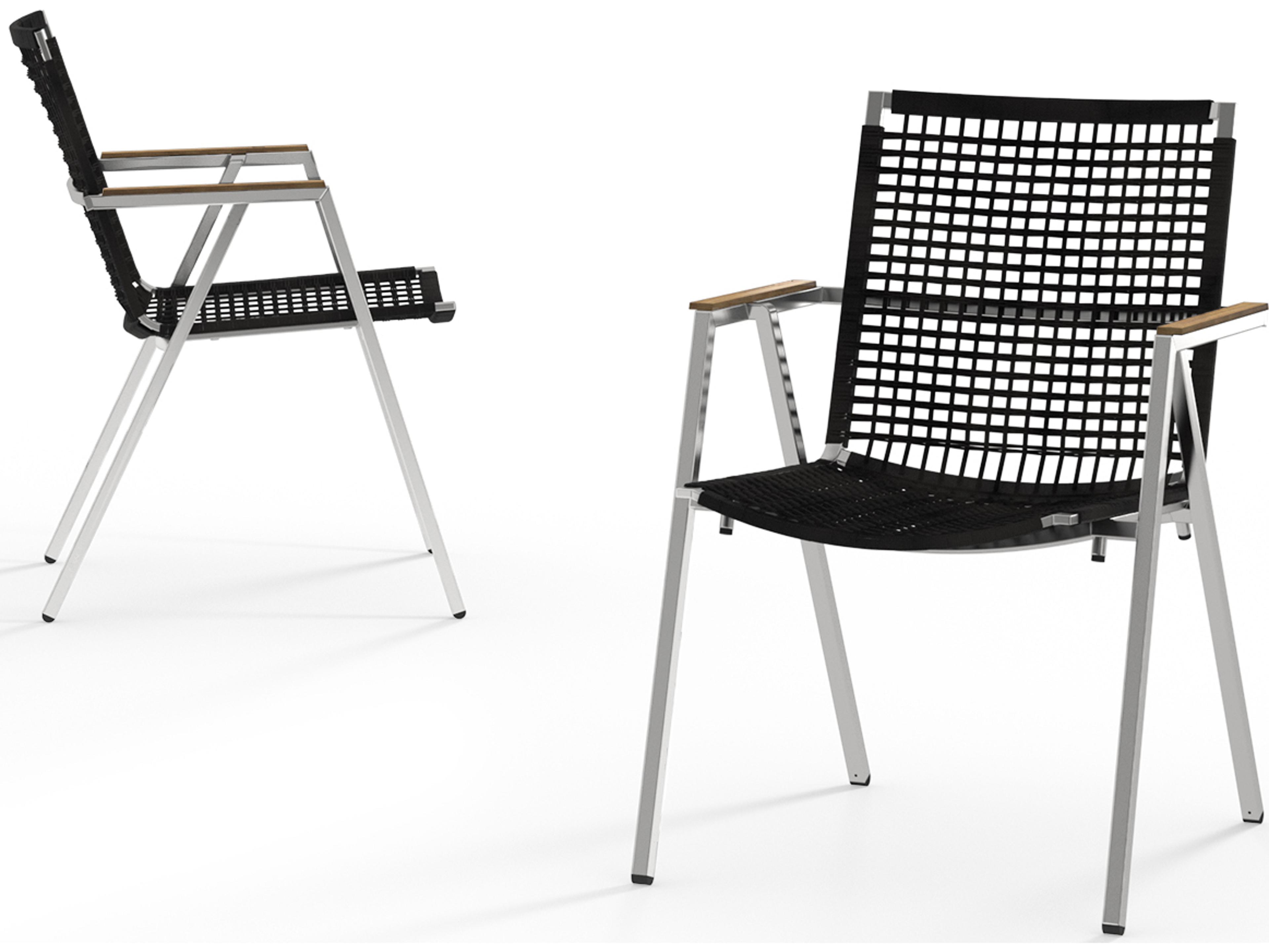 MamaGreen Olaf Stainless Steel Wicker Outdoor Patio Dining Arm Chair