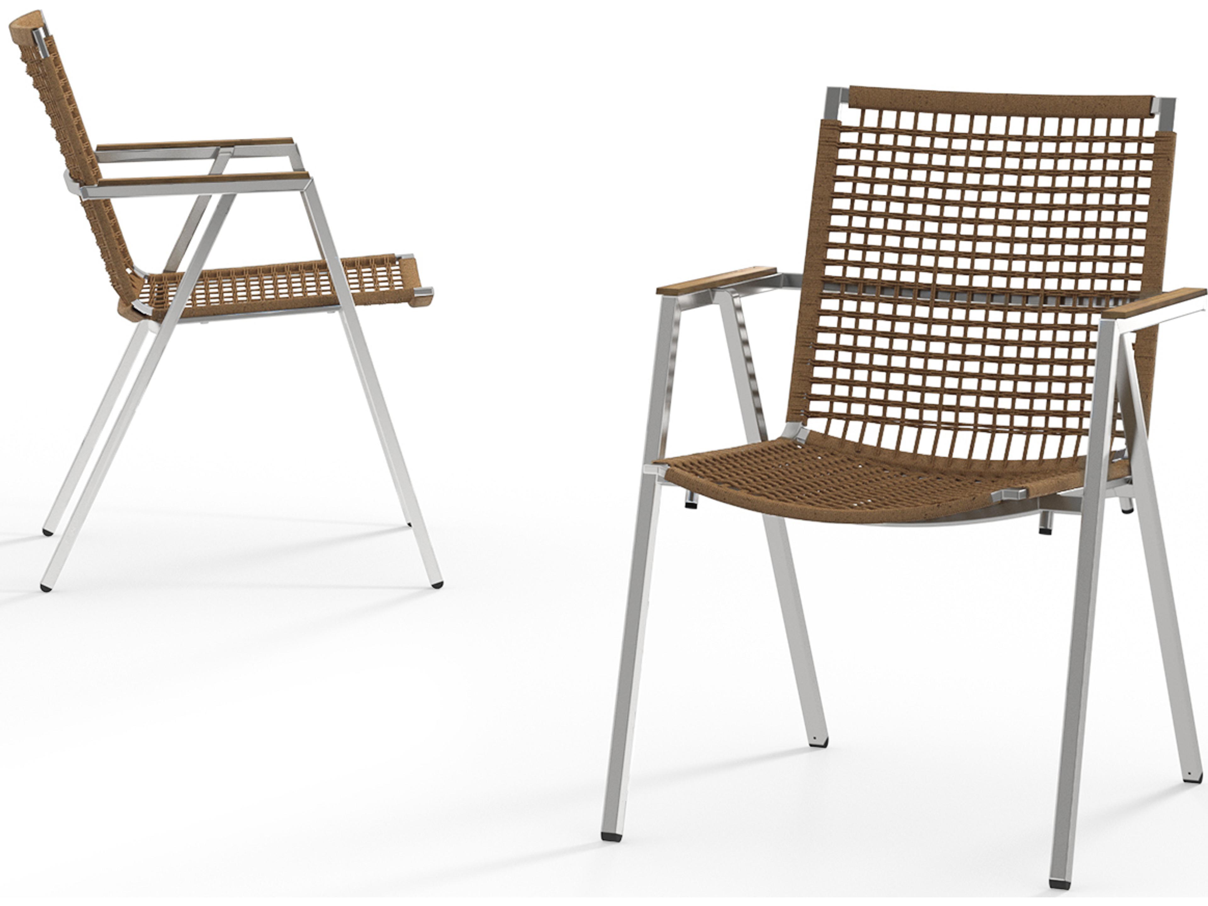 MamaGreen Olaf Stainless Steel Wicker Outdoor Patio Dining Arm Chair