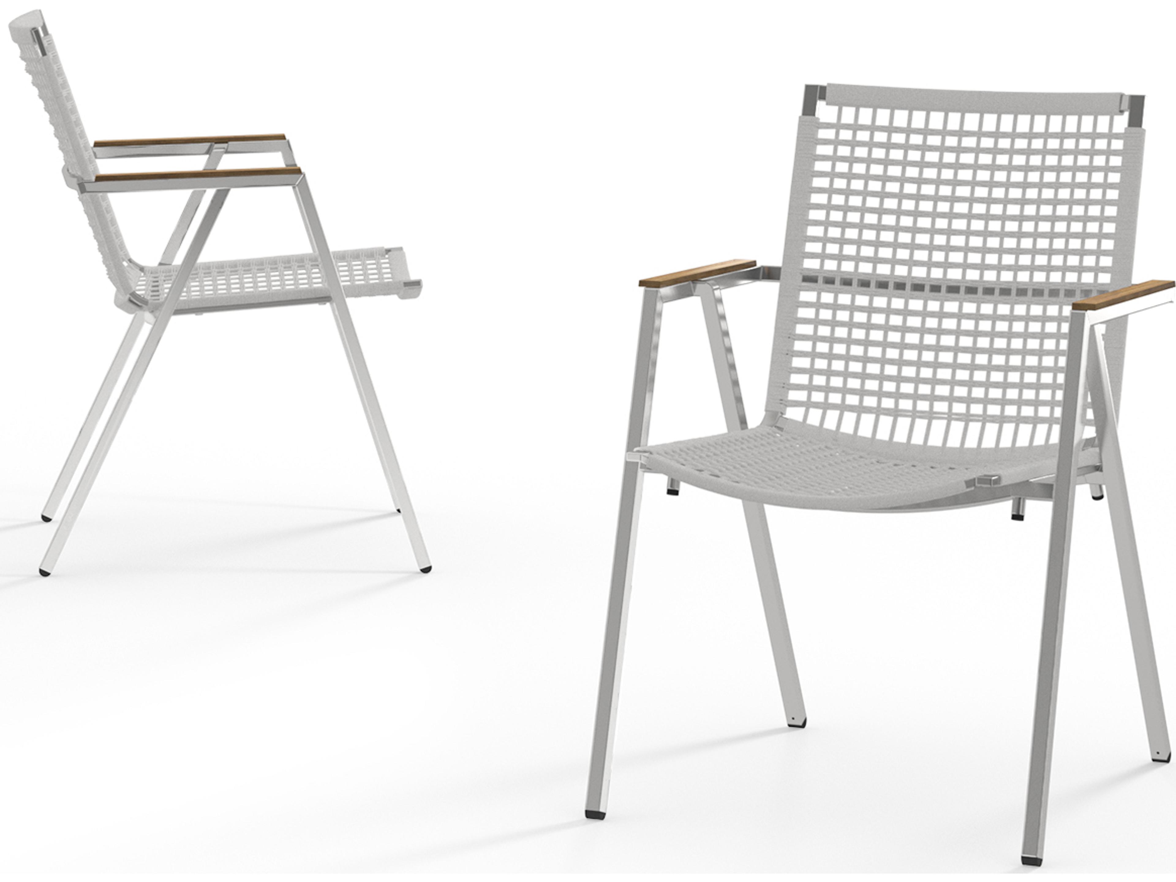 MamaGreen Olaf Stainless Steel Wicker Outdoor Patio Dining Arm Chair