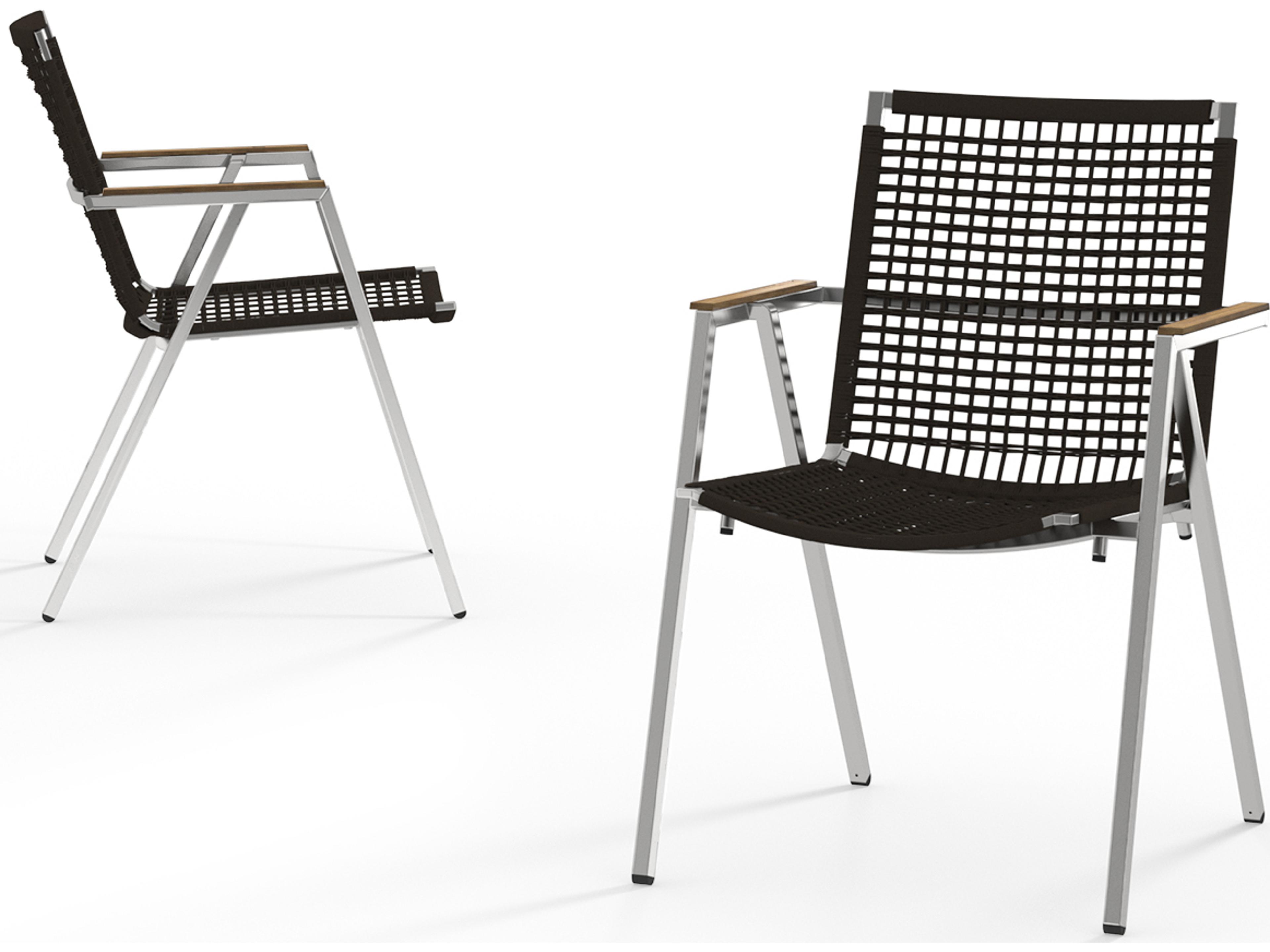 MamaGreen Olaf Stainless Steel Wicker Outdoor Patio Dining Arm Chair