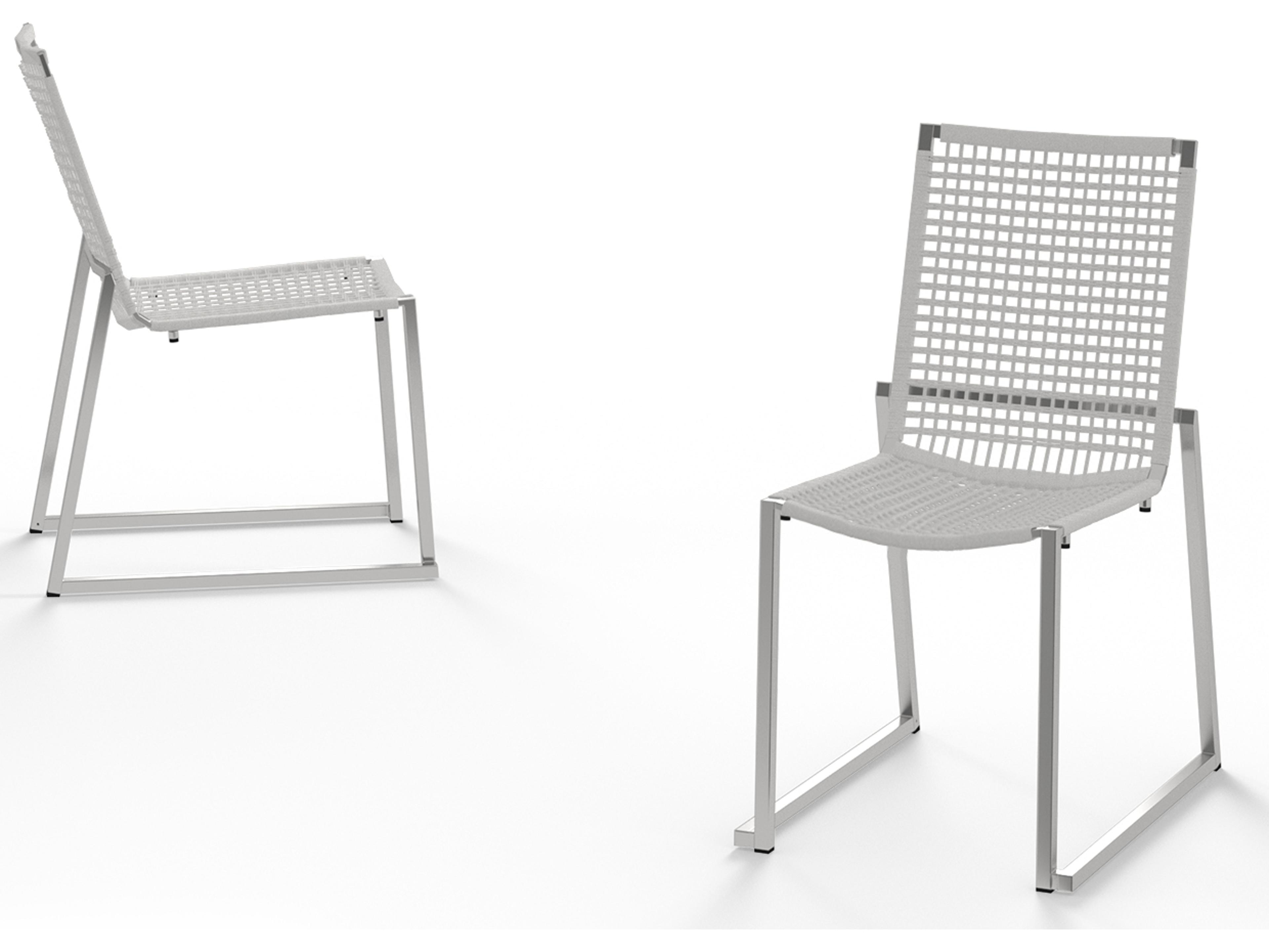 MamaGreen Olaf Stainless Steel Wicker Patio Dining Side Chair