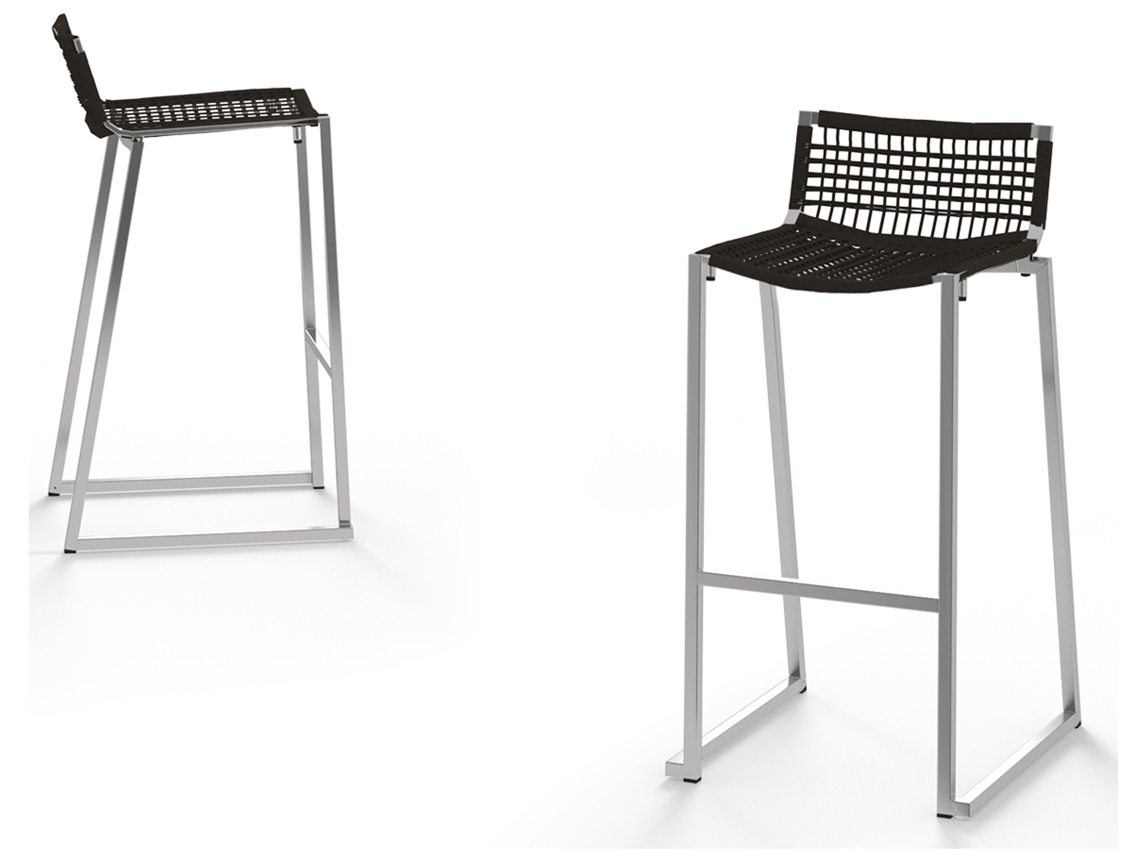 MamaGreen Olaf Stainless Steel Wicker Patio Bar Chair