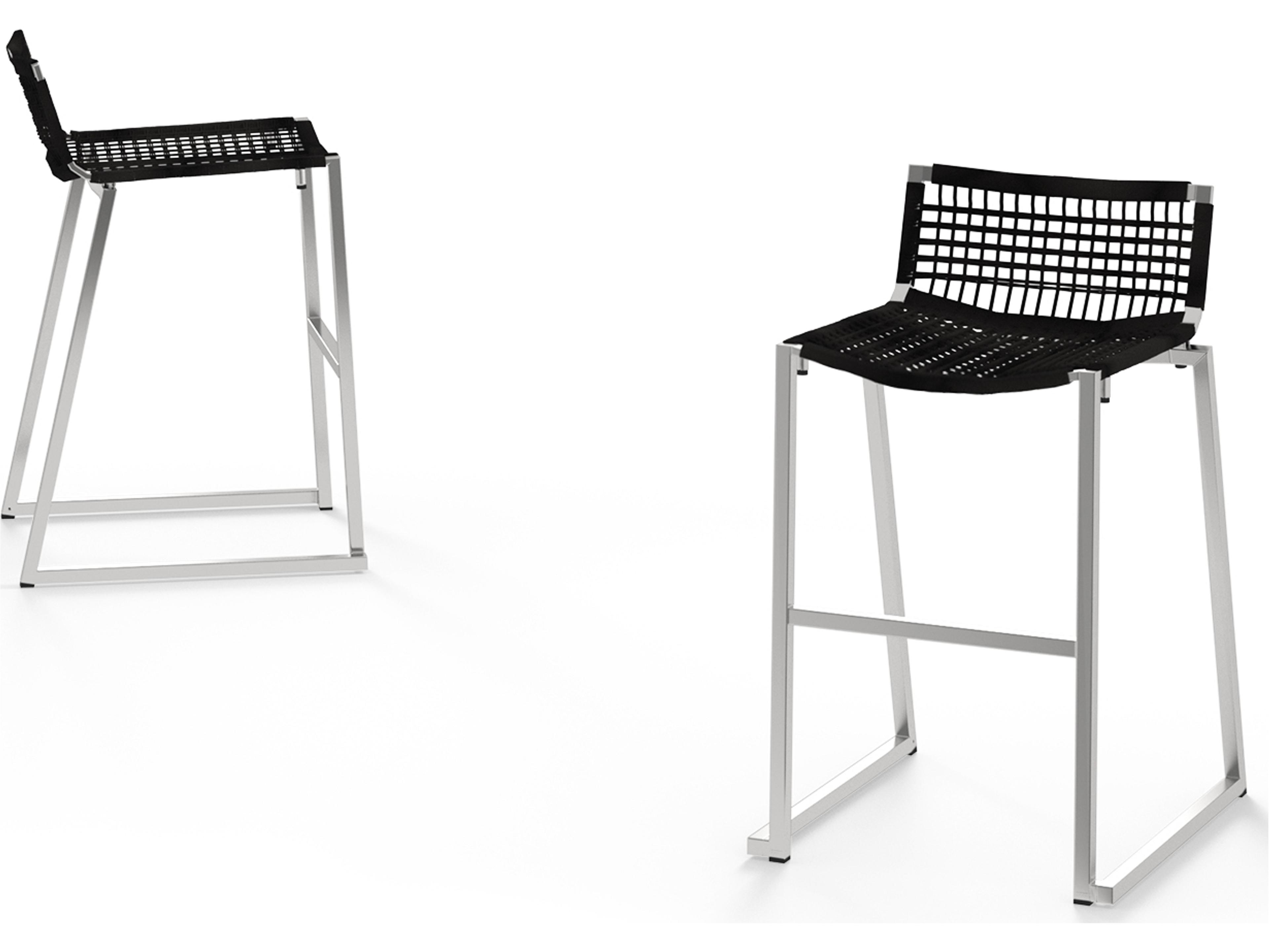 MamaGreen Olaf Stainless Steel Wicker Armless Patio Counter Chair