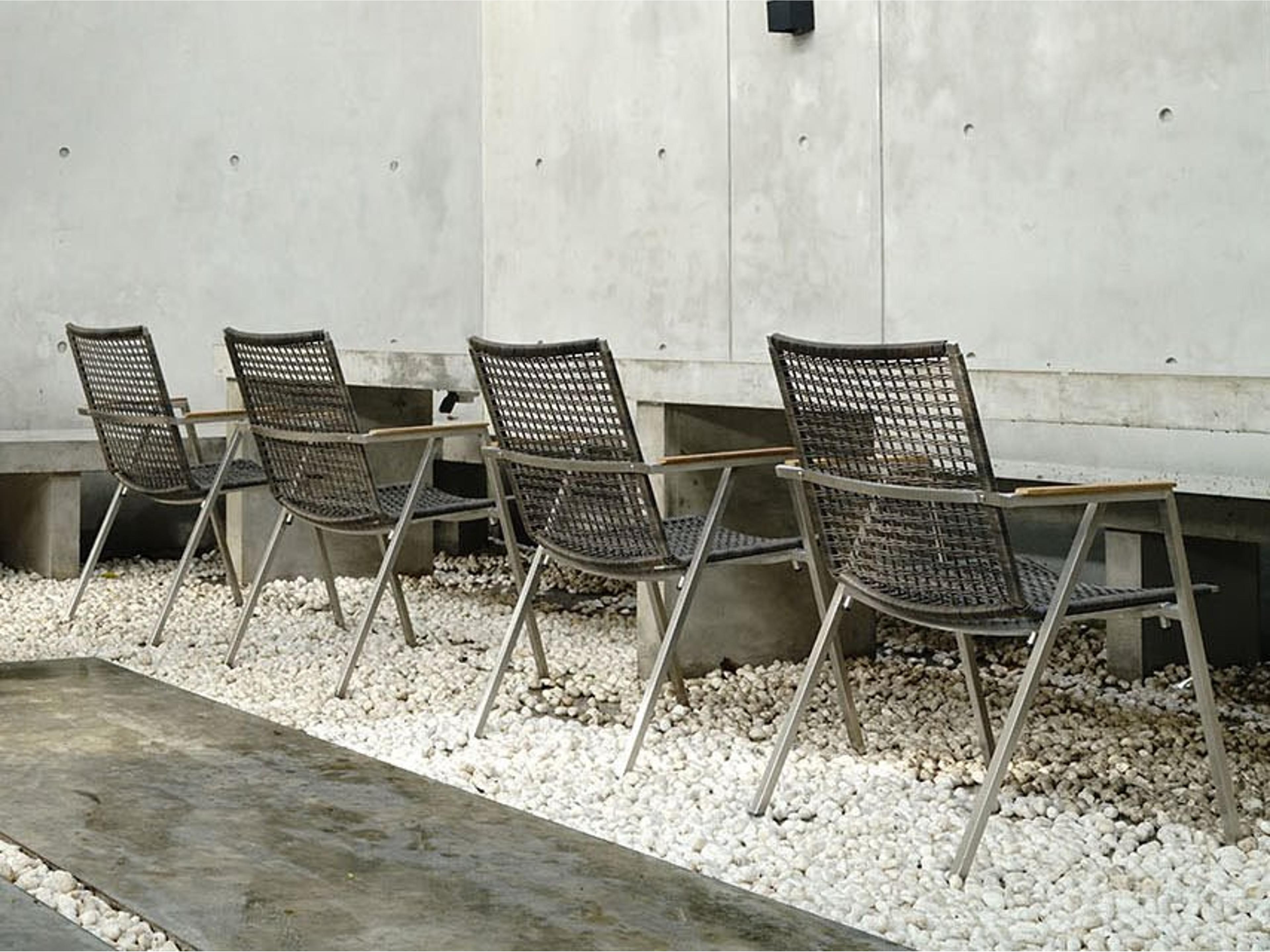 MamaGreen Olaf Stainless Steel Wicker Outdoor Dining Chair Set