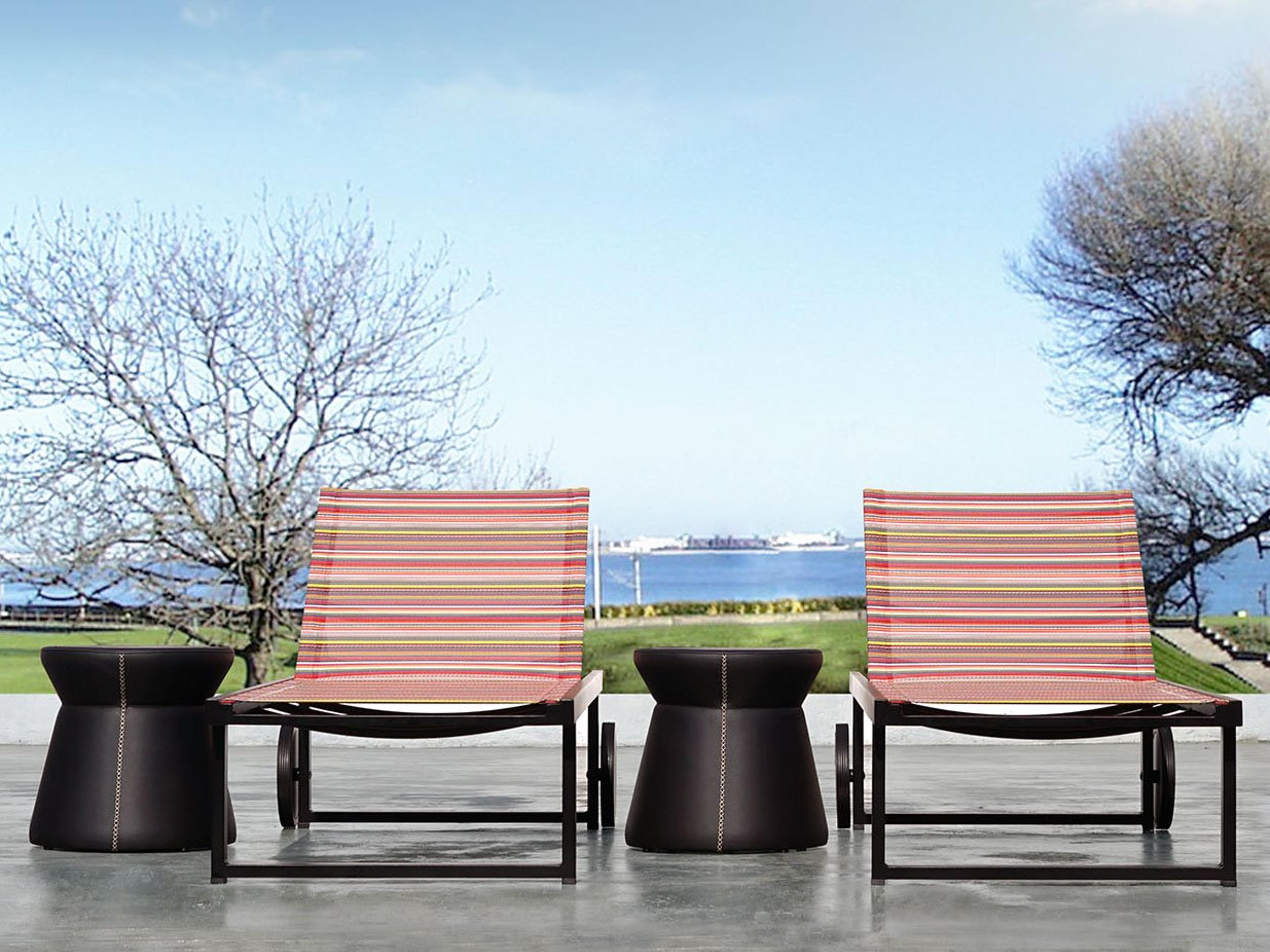 MamaGreen Stripe Aluminum Cushion Outdoor Patio Lounge Set