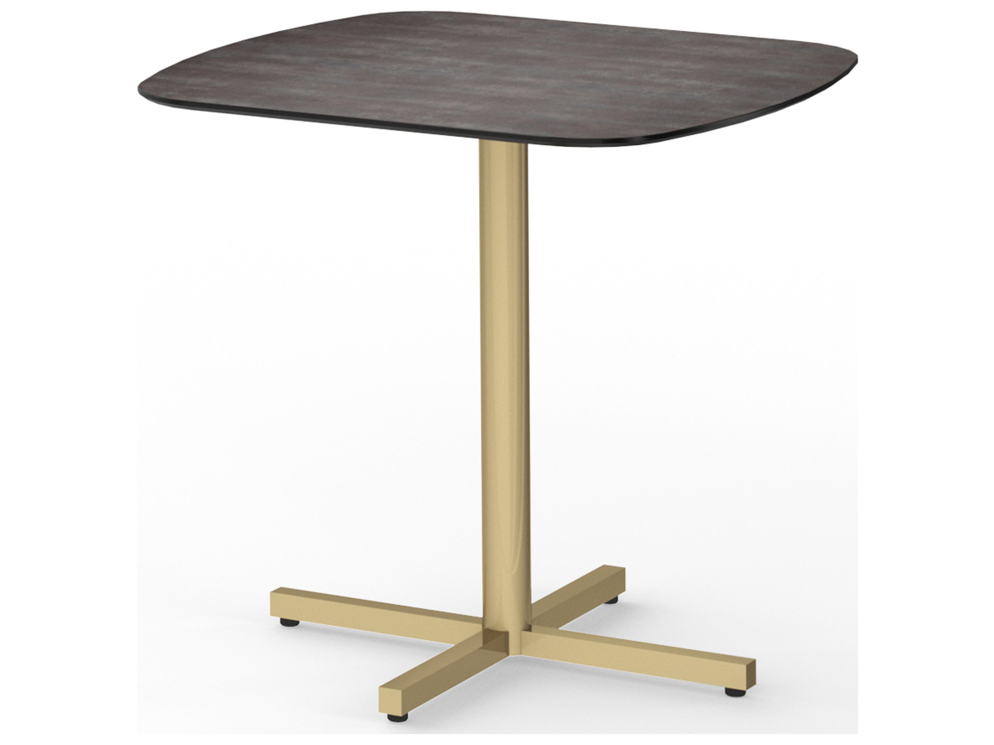 MamaGreen Zupy Steel Square Outdoor Patio Bistro Table with HPL Top