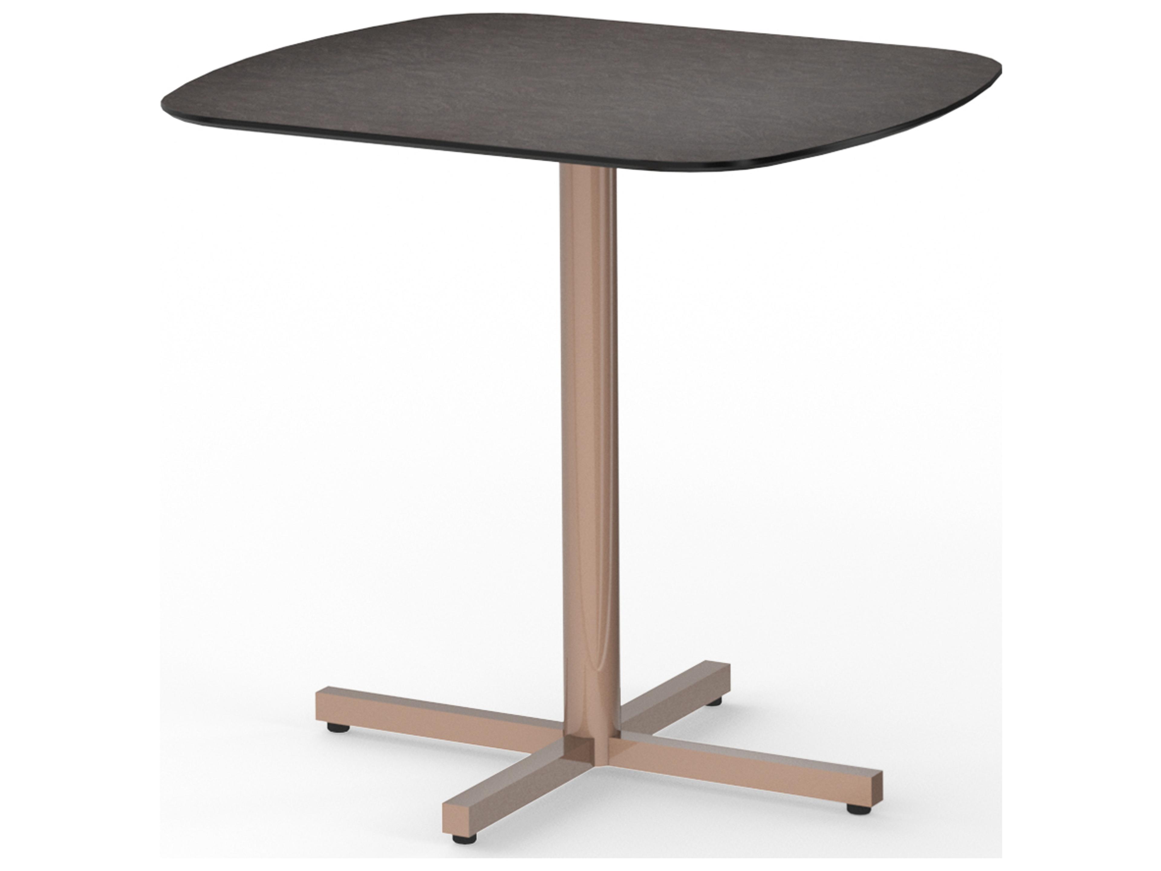 MamaGreen Zupy Steel Square Outdoor Patio Bistro Table with HPL Top