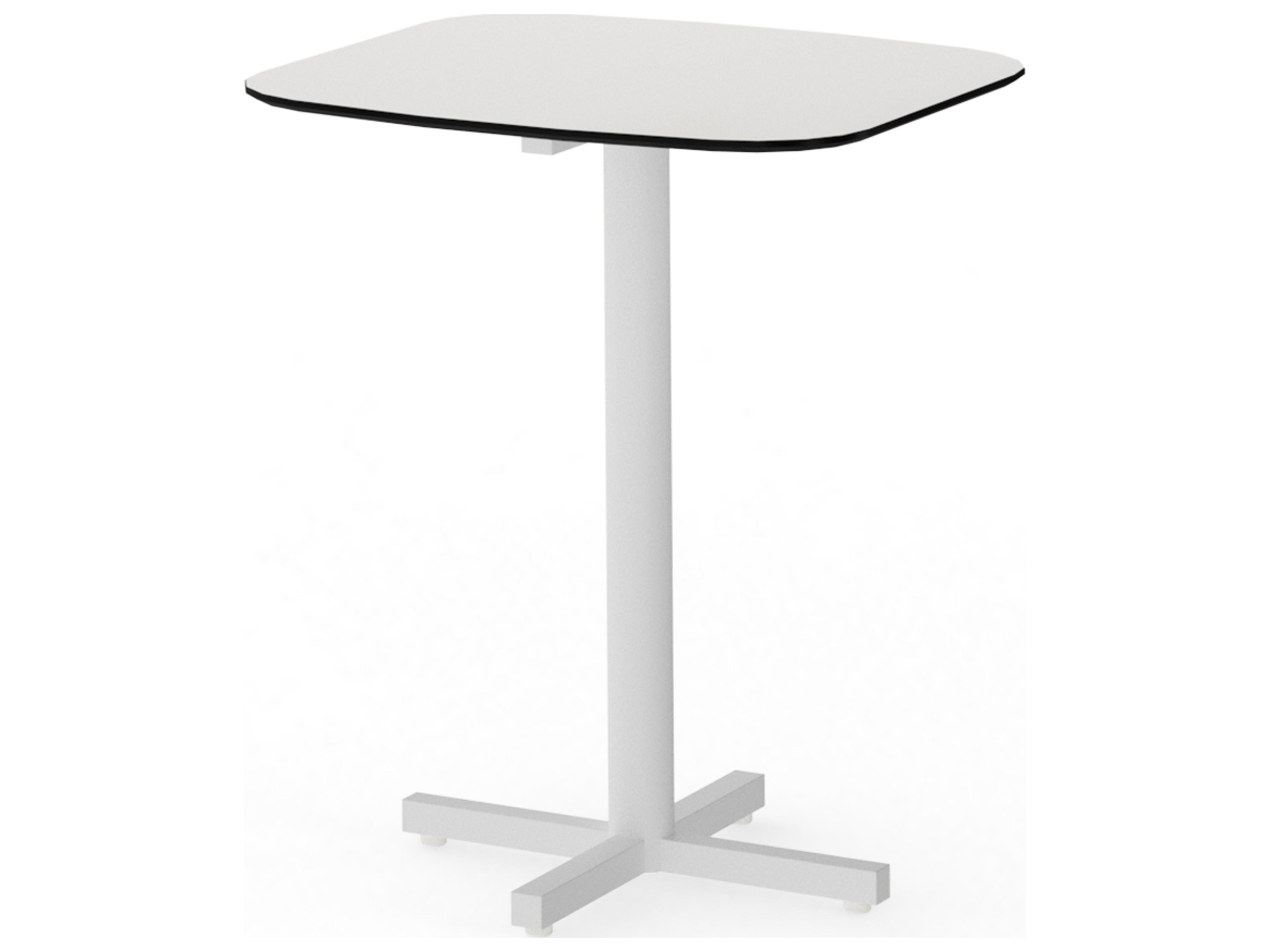 MamaGreen Zupy Steel Square Patio Bistro Table with HPL Top