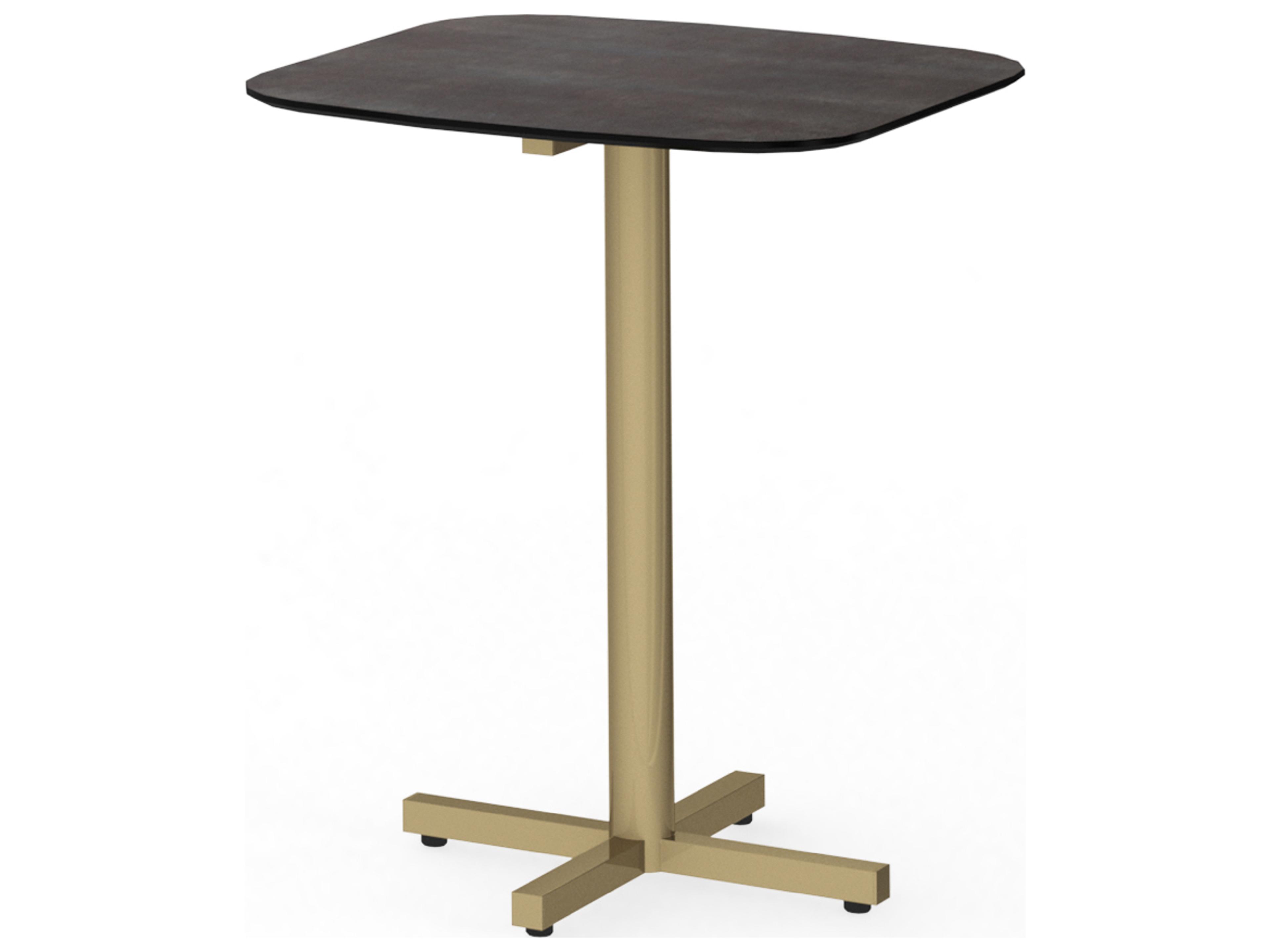 MamaGreen Zupy Steel Square Patio Bistro Table with HPL Top