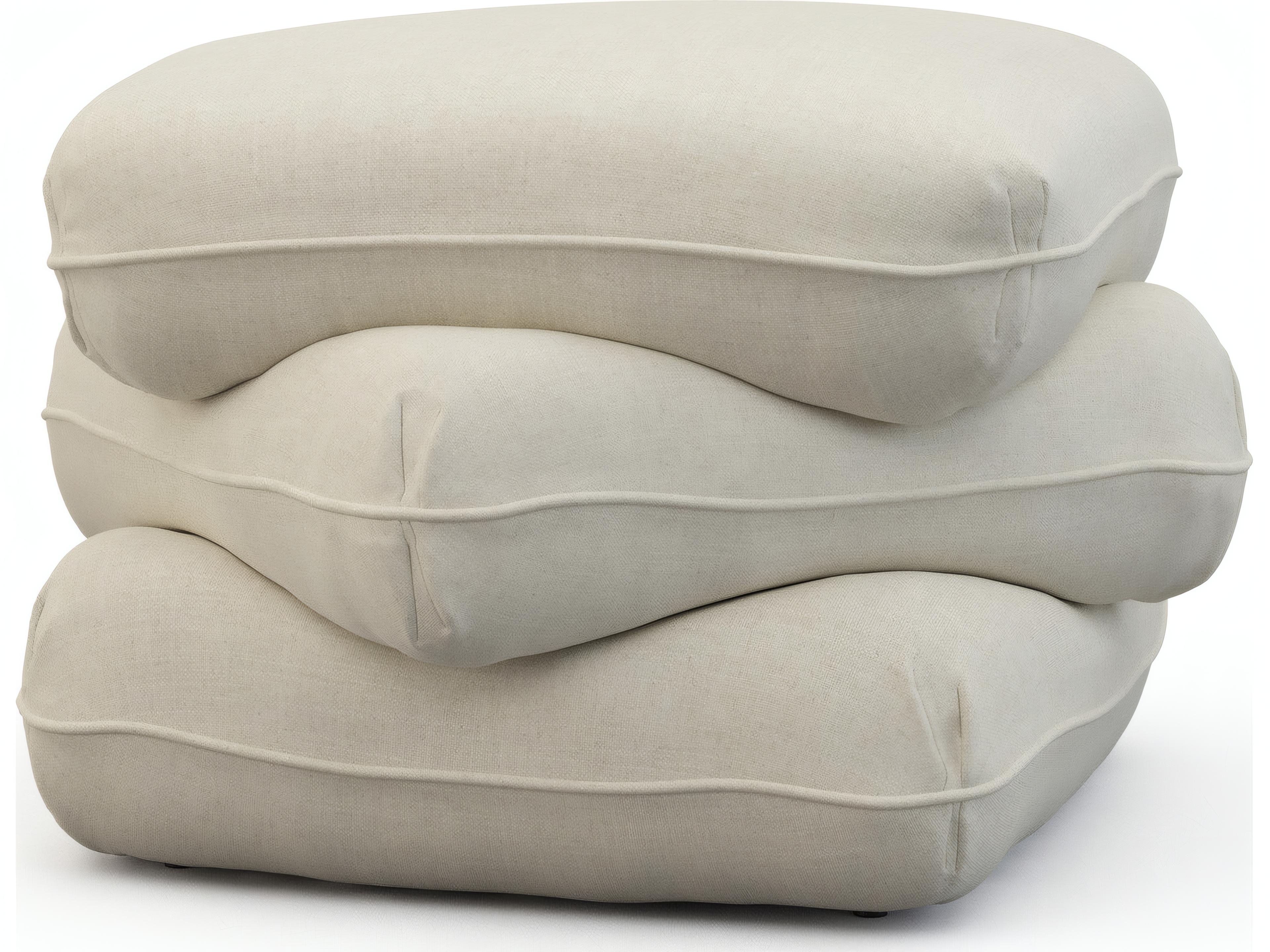 Mr. & Mrs. Howard Ashley Beige Upholstered Ottoman