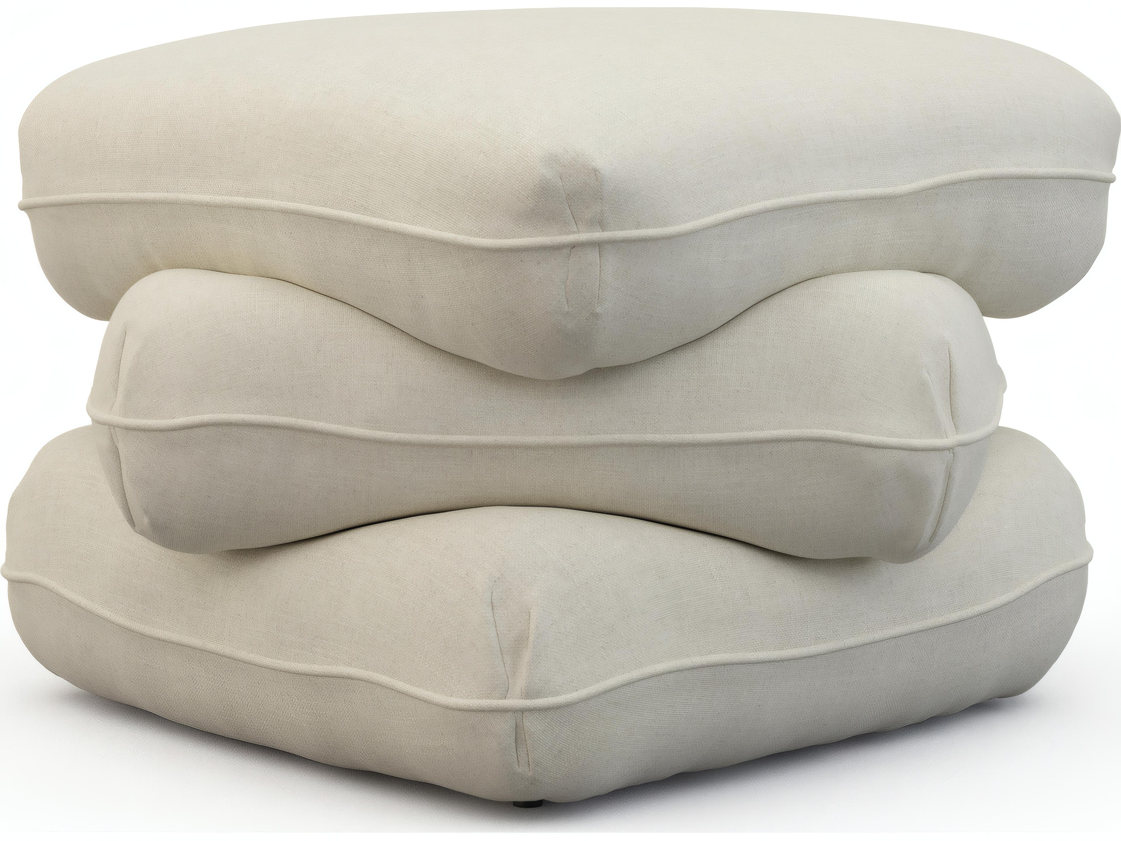 Mr. & Mrs. Howard Ashley Beige Upholstered Ottoman