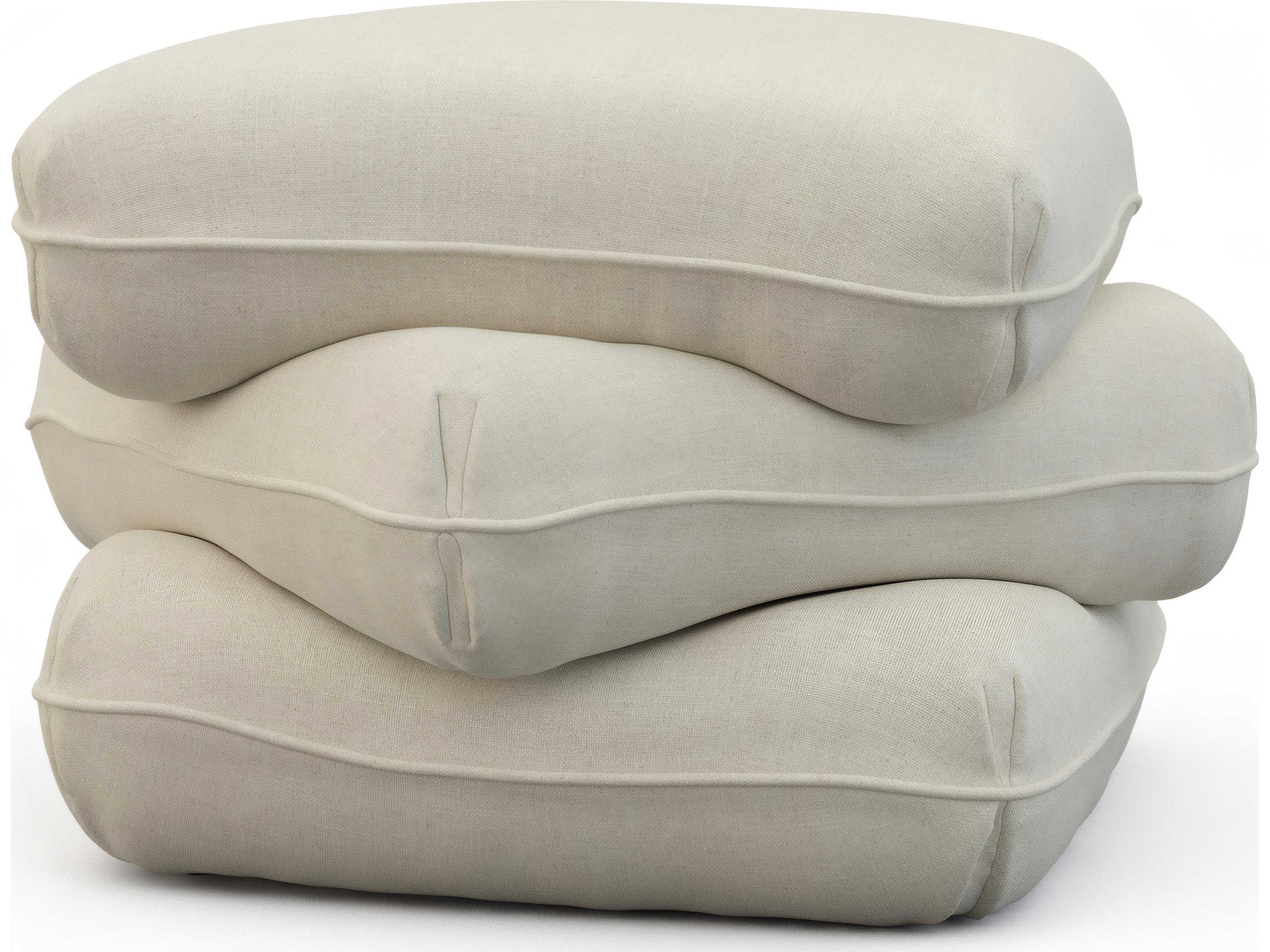 Mr. & Mrs. Howard Ashley Beige Upholstered Ottoman