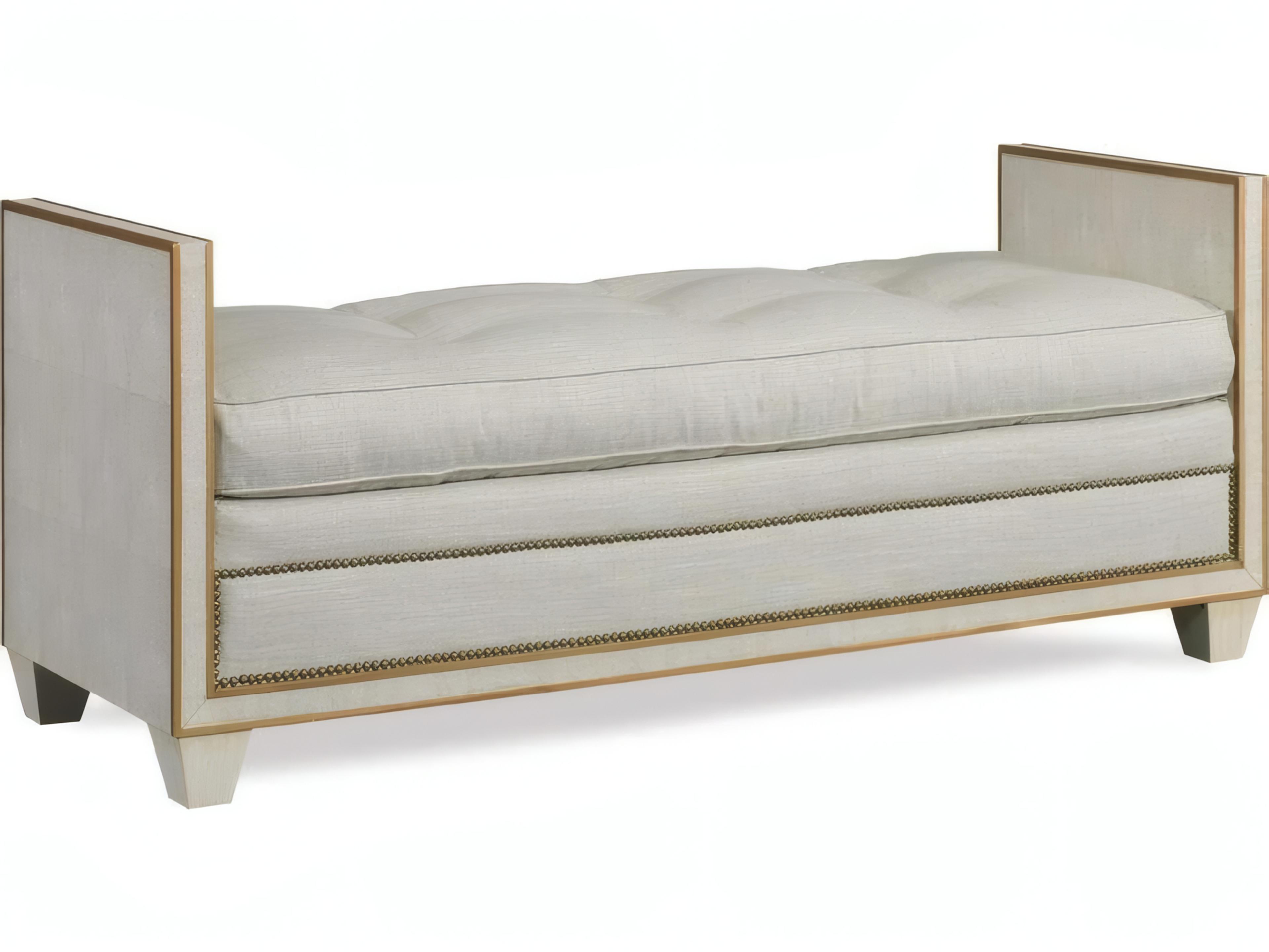 Jean Beige Upholstered Accent Bench