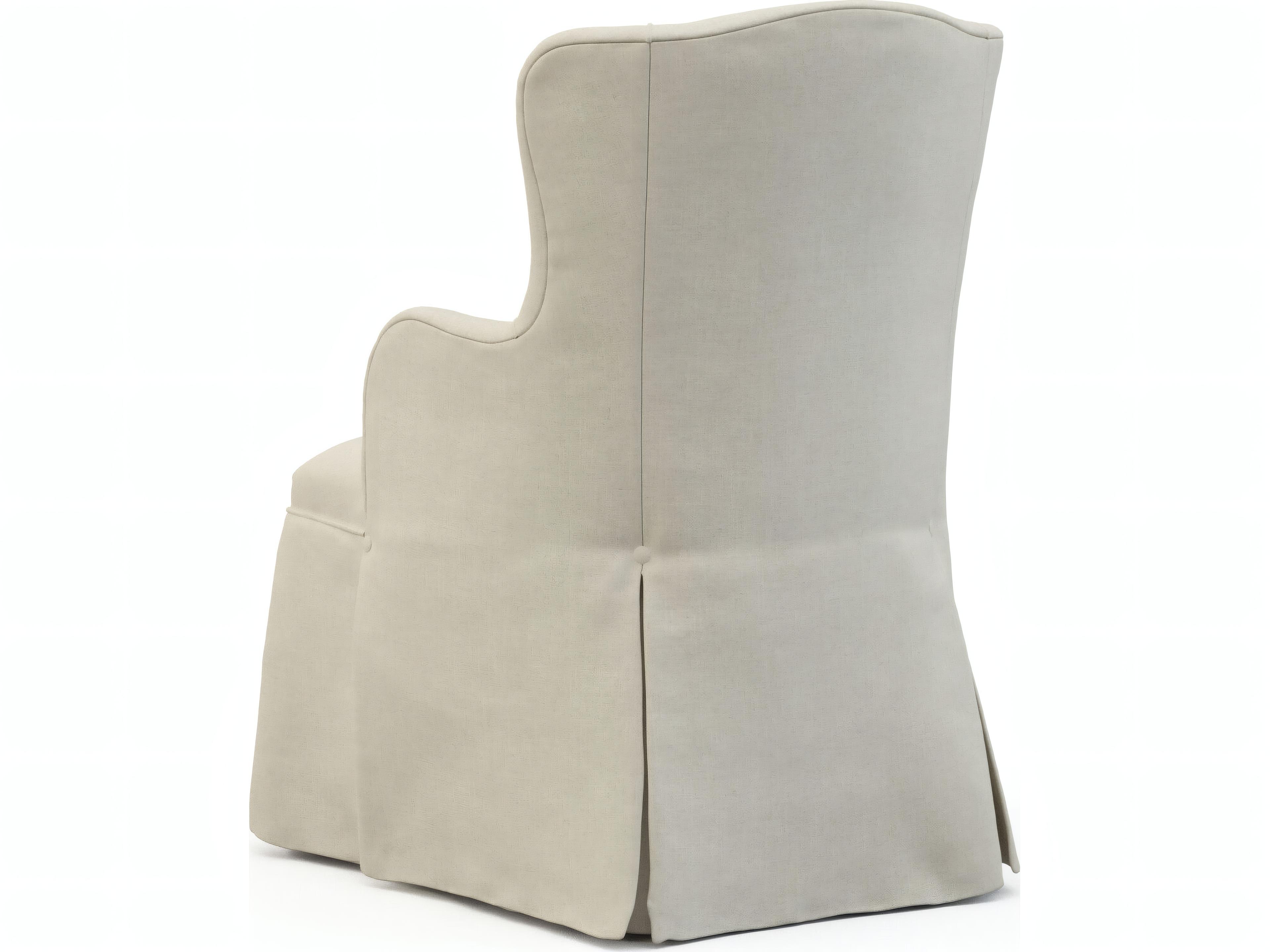 Mr. & Mrs. Howard Vera Hardwood Beige Upholstered Arm Dining Chair