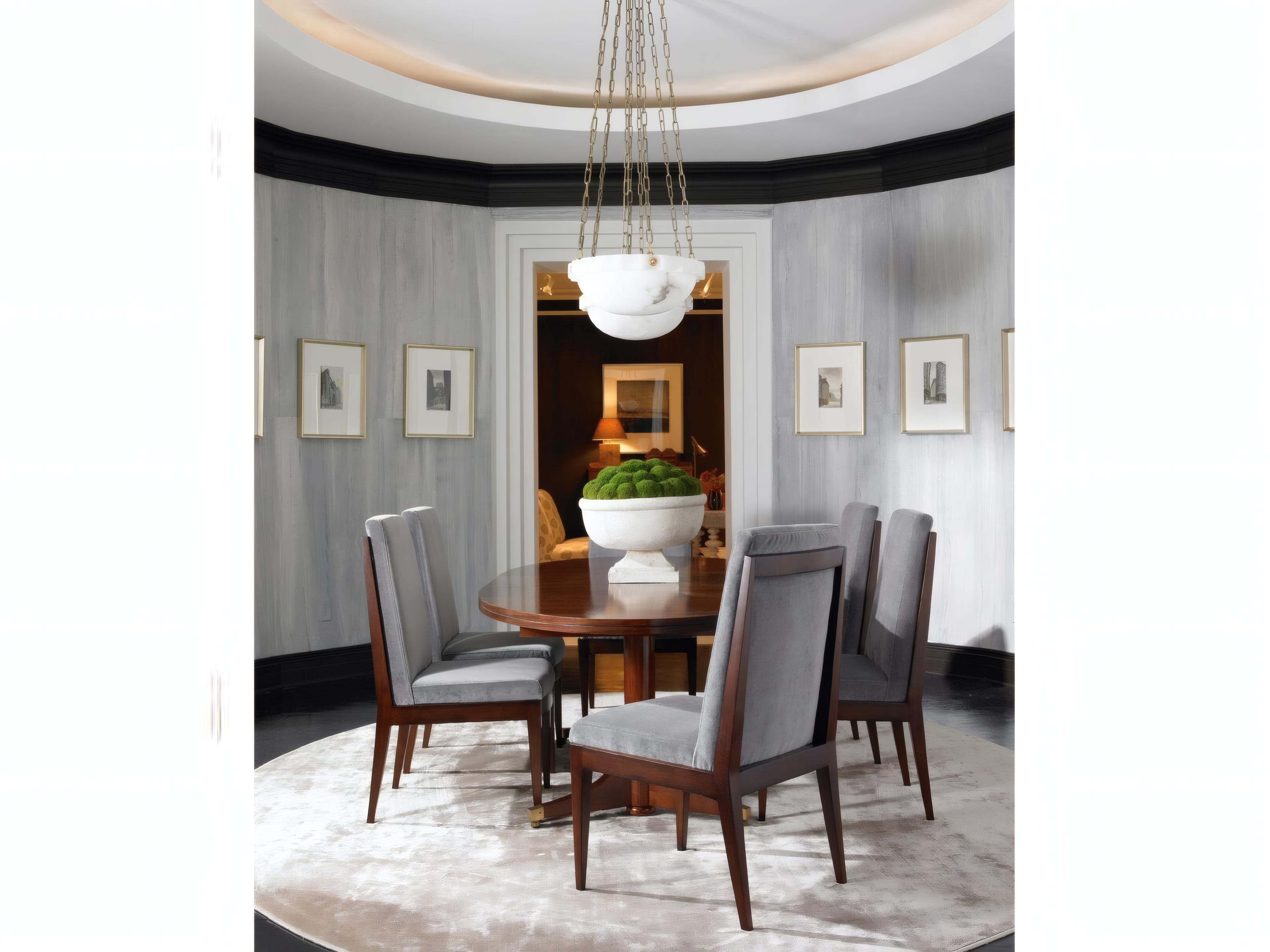 Mr. & Mrs. Howard Livingston Hardwood Black Upholstered Armless Dining Chair