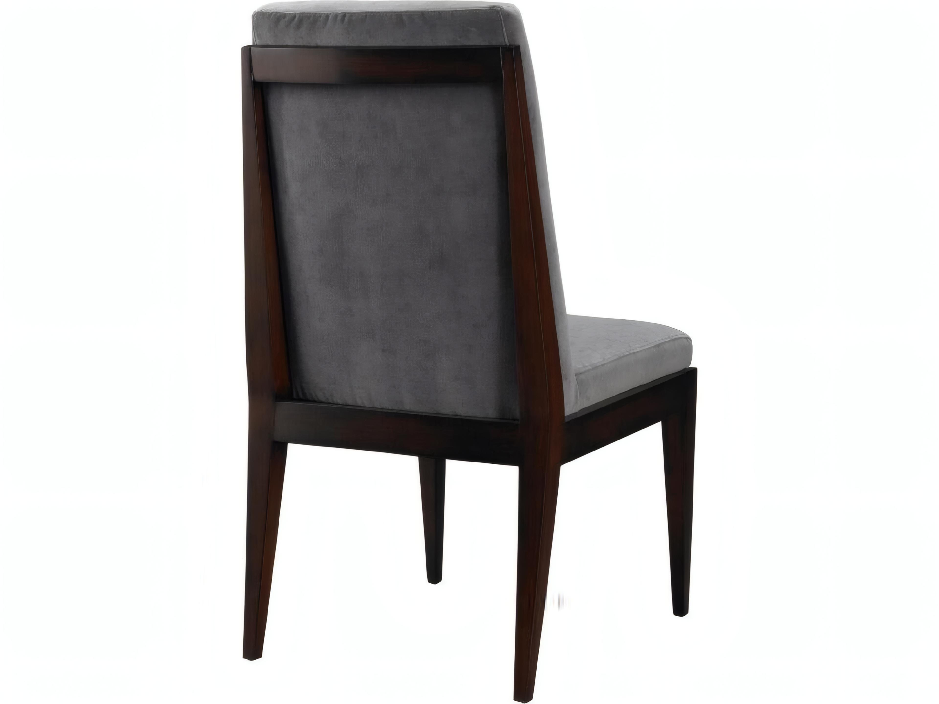 Mr. & Mrs. Howard Livingston Hardwood Black Upholstered Armless Dining Chair