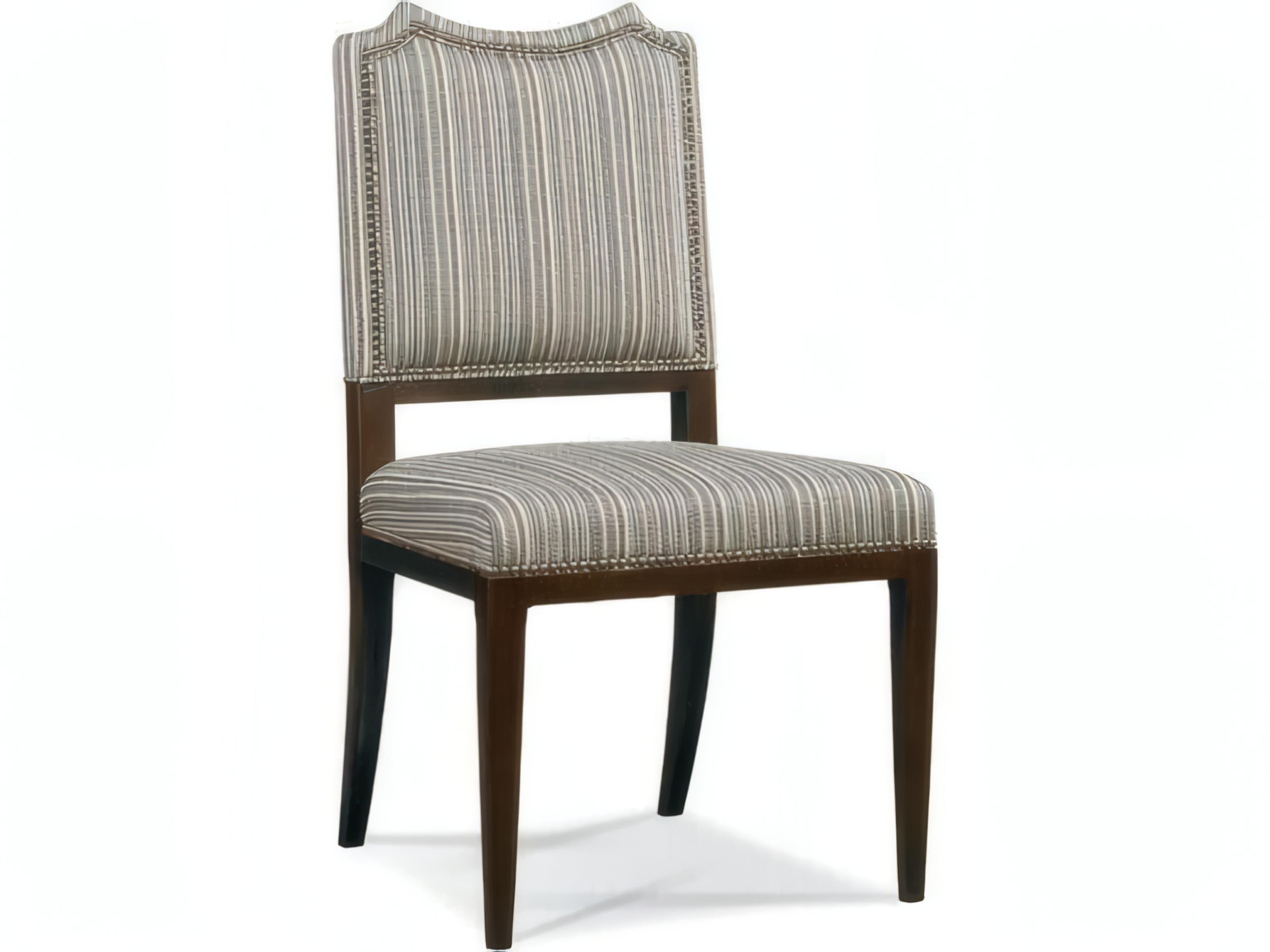 Arte Walnut Wood Brown Upholstered Armless Dining Chair
