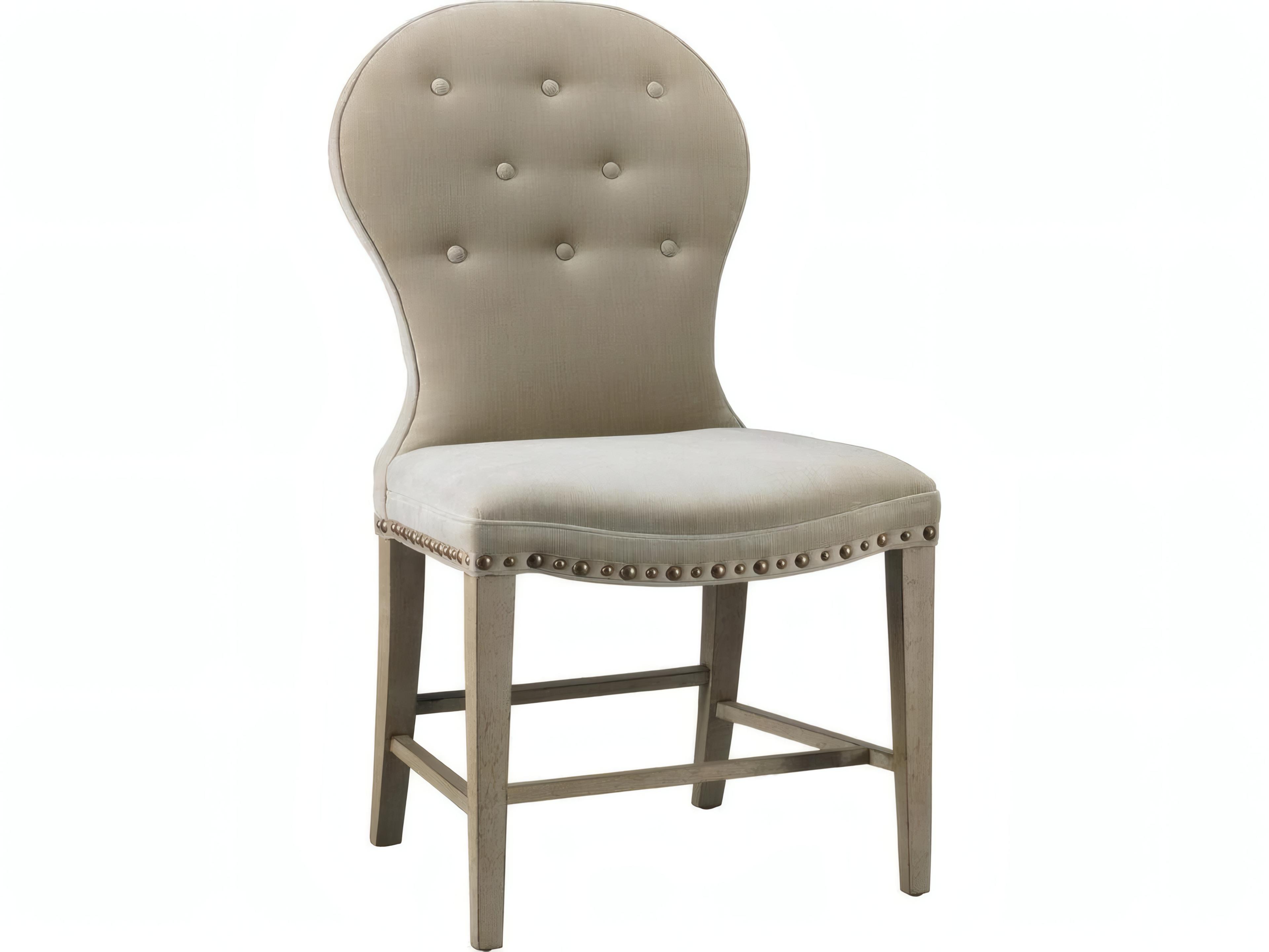 Mongolfier Hardwood Brown Upholstered Armless Dining Chair