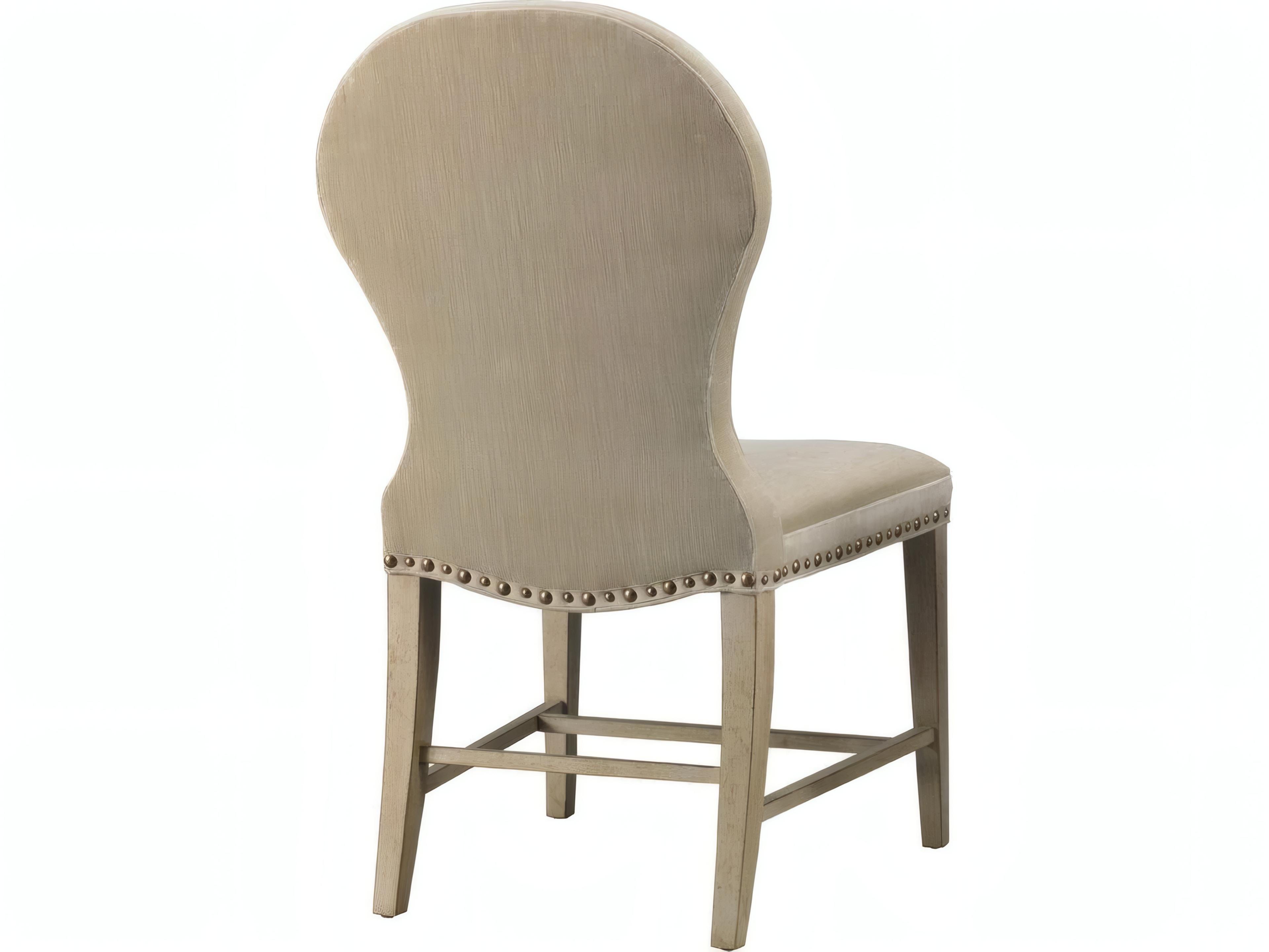 Mr. & Mrs. Howard Mongolfier Hardwood Brown Upholstered Armless Dining Chair
