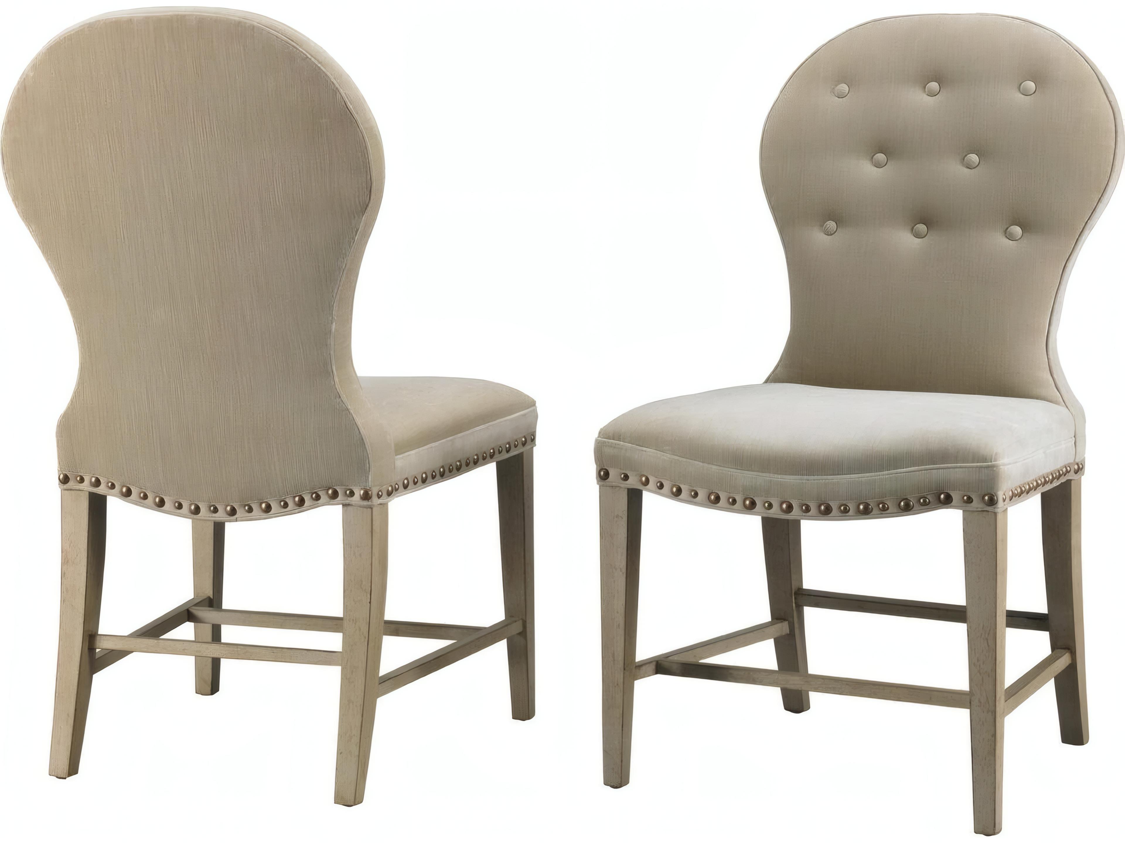 Mr. & Mrs. Howard Mongolfier Hardwood Brown Upholstered Armless Dining Chair