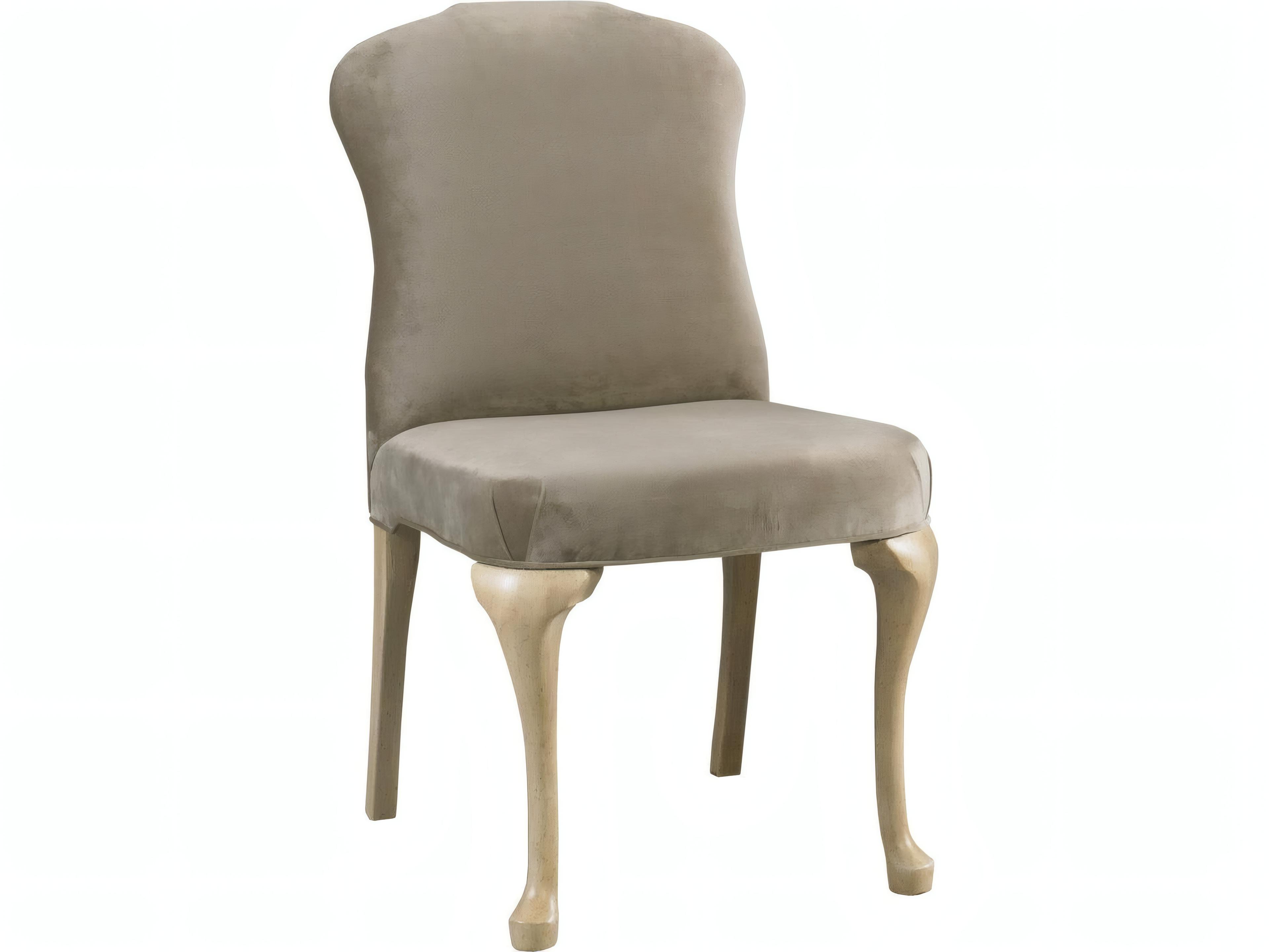 Annies Hardwood Gray Upholstered Armless Dining Chair