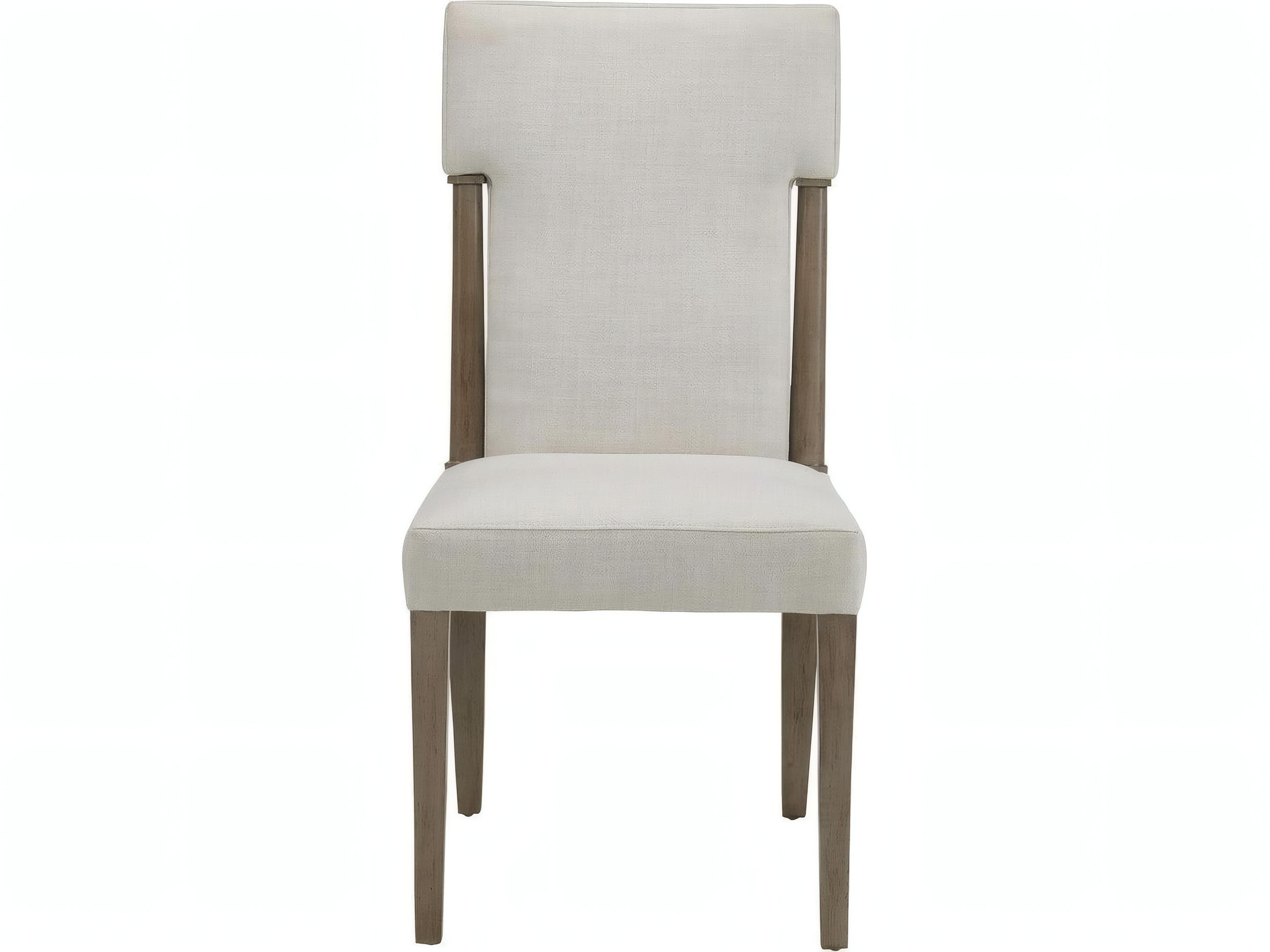 Mr. & Mrs. Howard Geneve Hardwood Brown Upholstered Armless Dining Chair