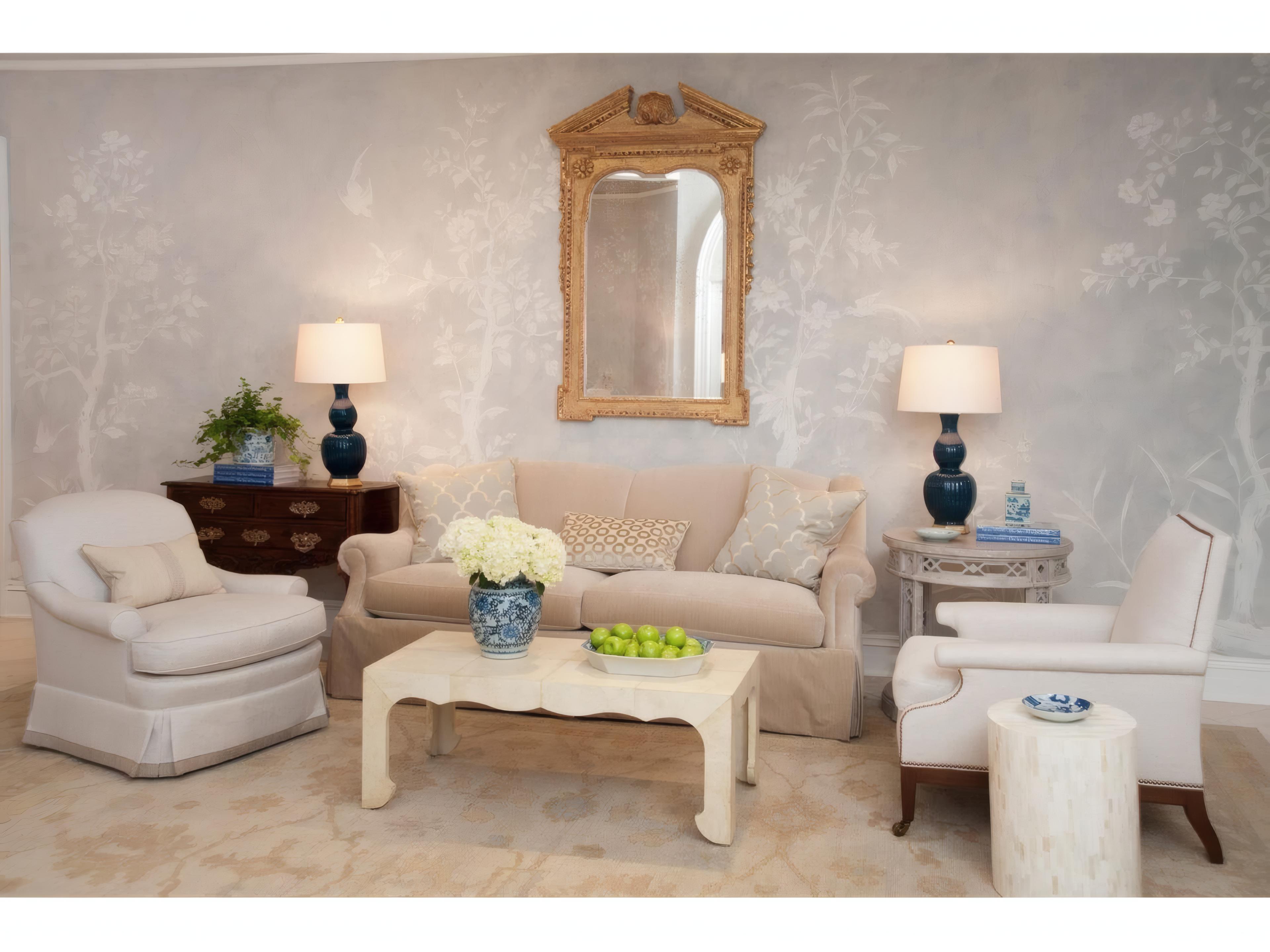 Mr. & Mrs. Howard Cantilevered Rolling Beige Accent Chair